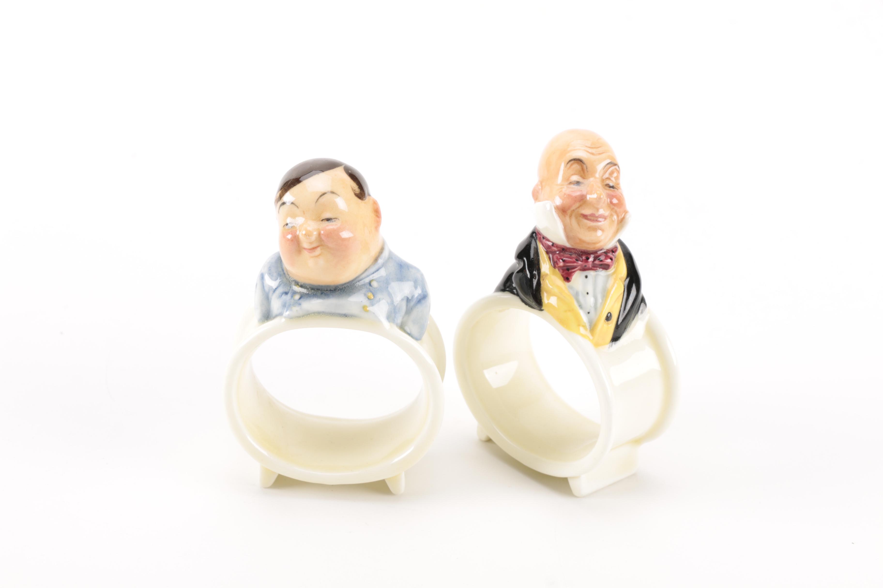Royal Doulton Napkin Rings Featuring Charles Dickens Characters