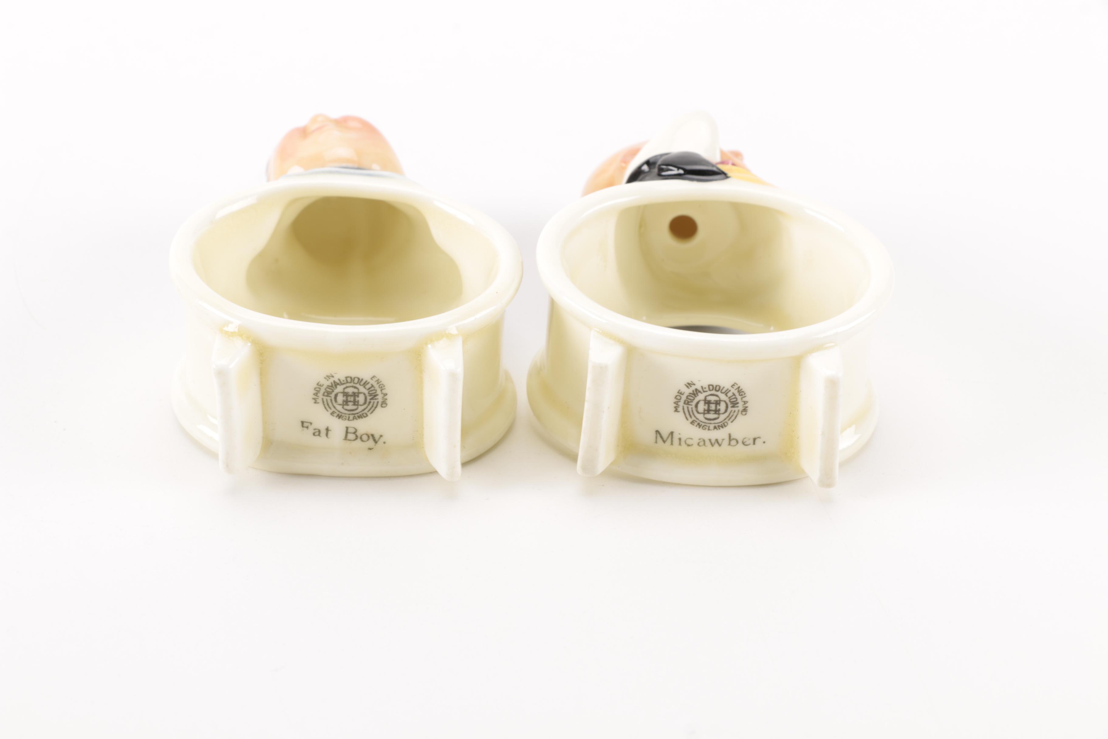 Royal Doulton Napkin Rings Featuring Charles Dickens Characters