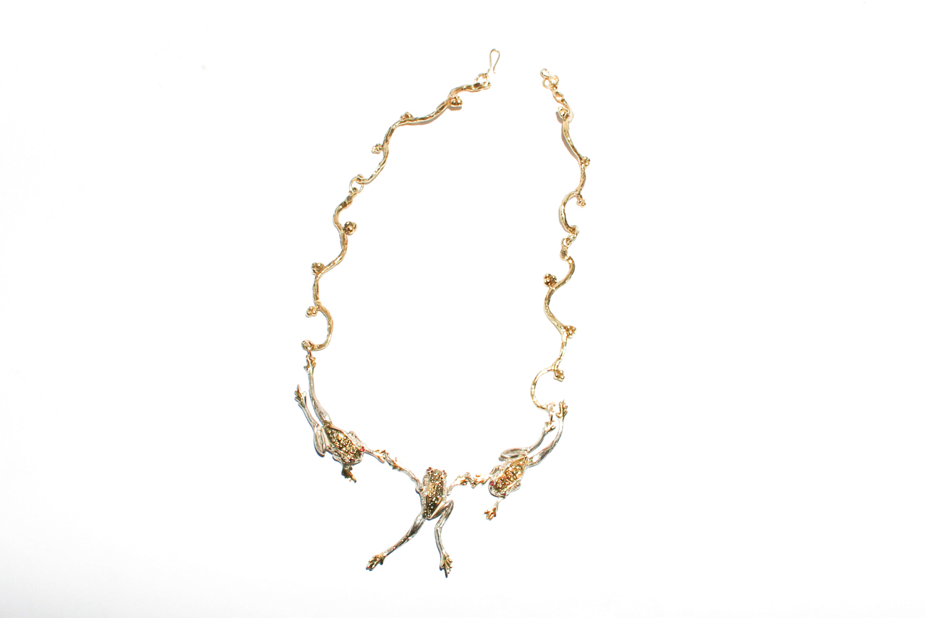 Barry Sterling Silver Frog Choker