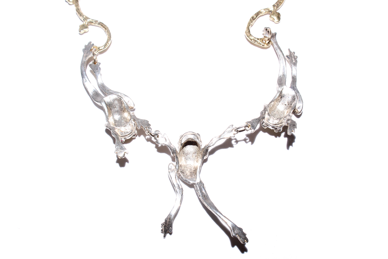 Barry Sterling Silver Frog Choker