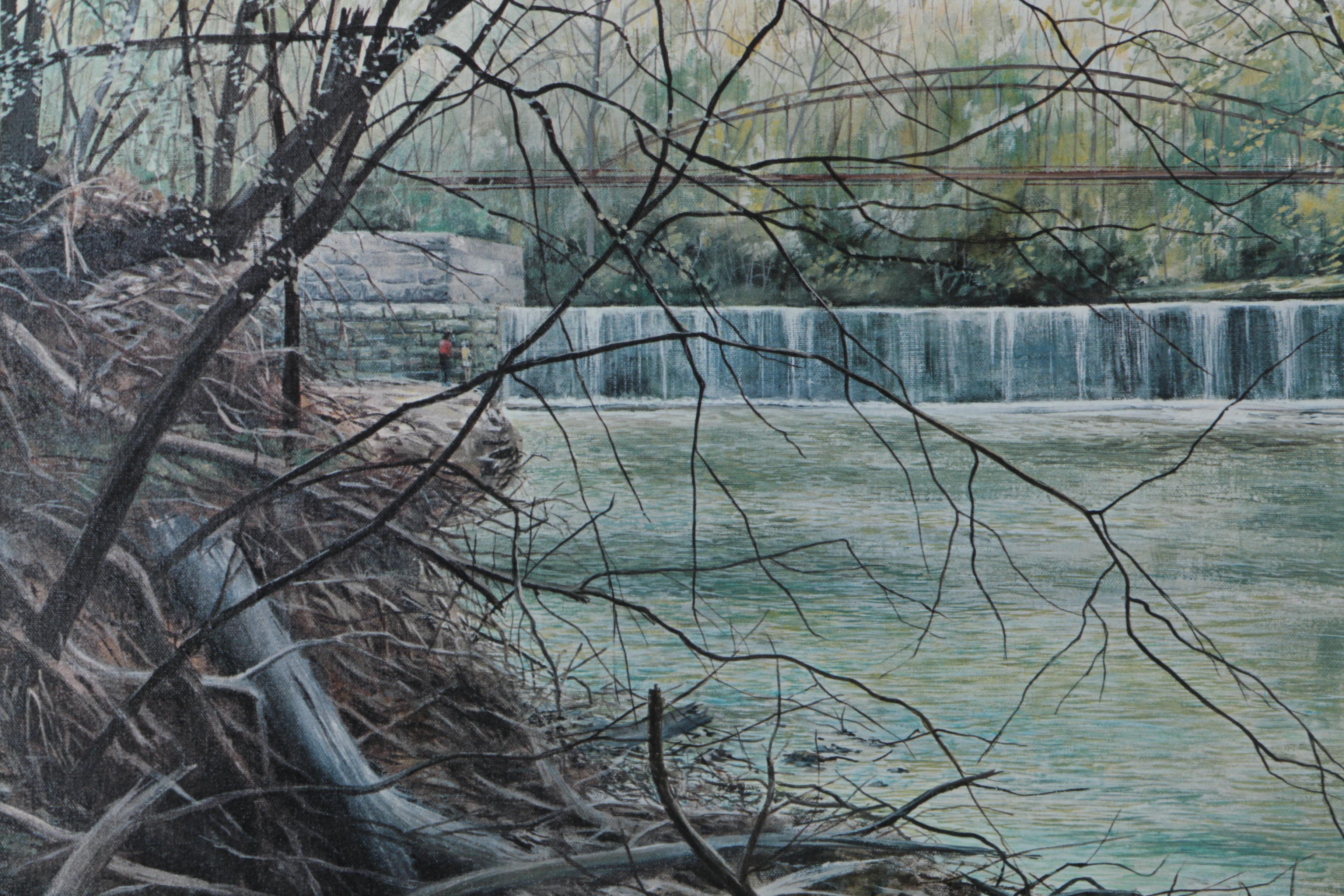 Offset Lithograph After Calvin Maglinger's "Falls of Rough"