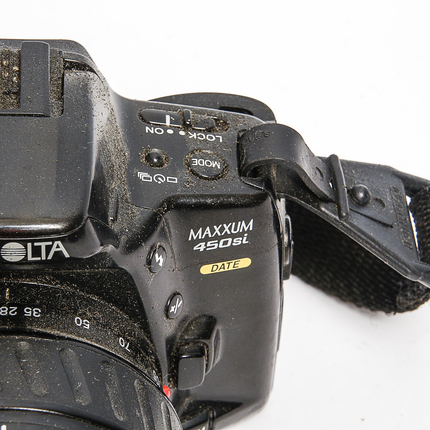 Minolta Film Camera with Zoom Lens and Accessories