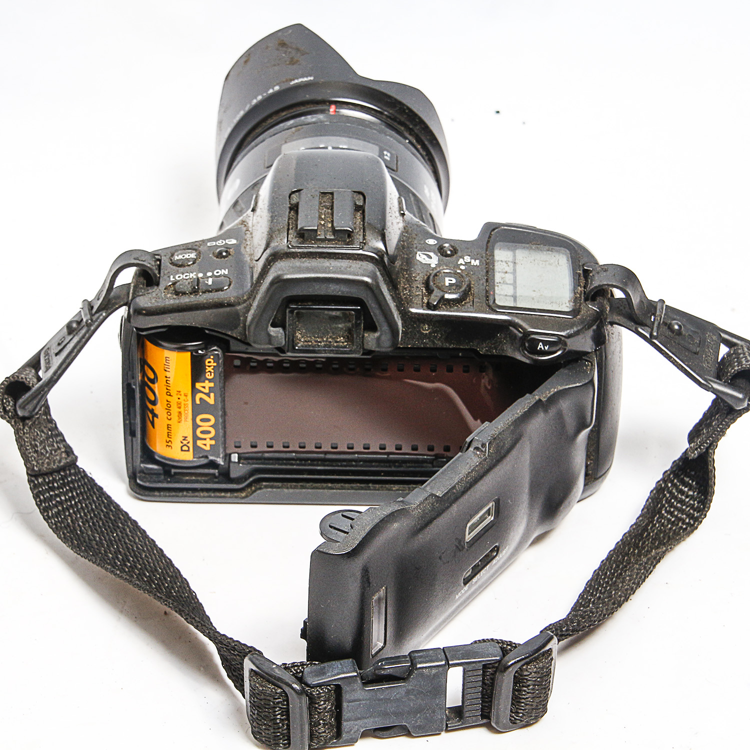 Minolta Film Camera with Zoom Lens and Accessories