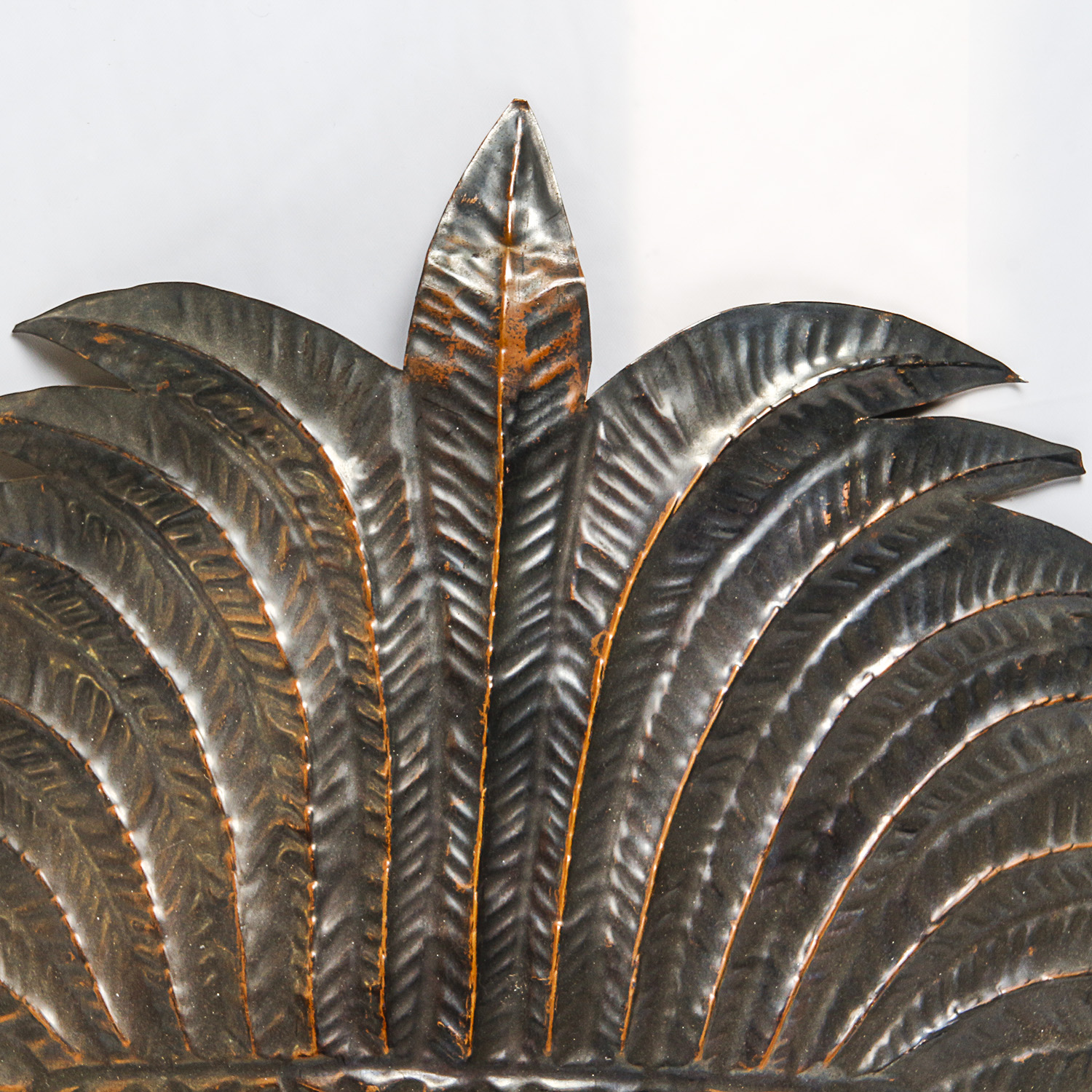 Mexican Folk Art Copper Metal Mask