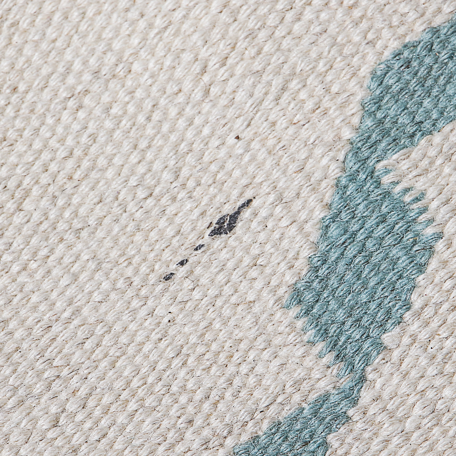 Handwoven Southwestern Wool Area Rug in Cream, Pink and Turquoise