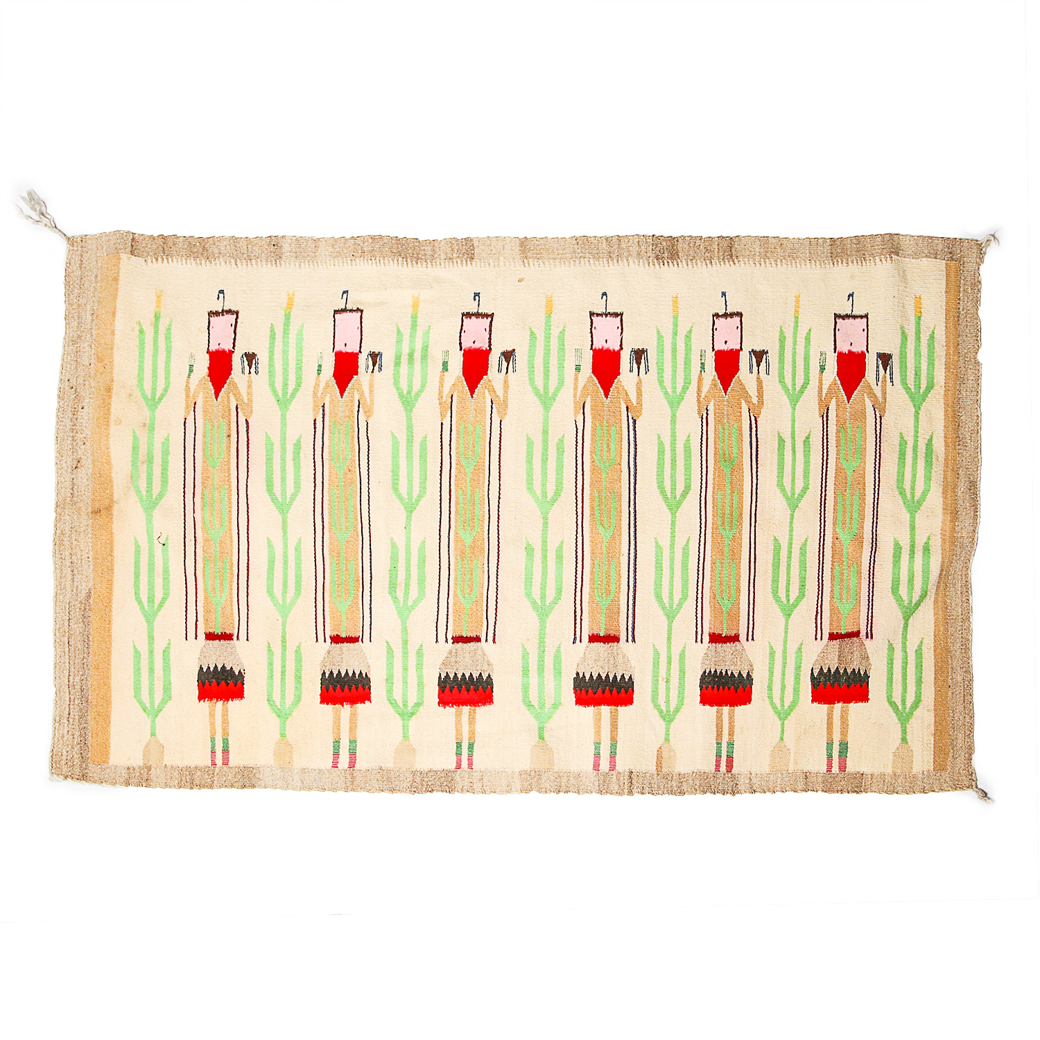 Handwoven Native American Style Wool Accent Rug