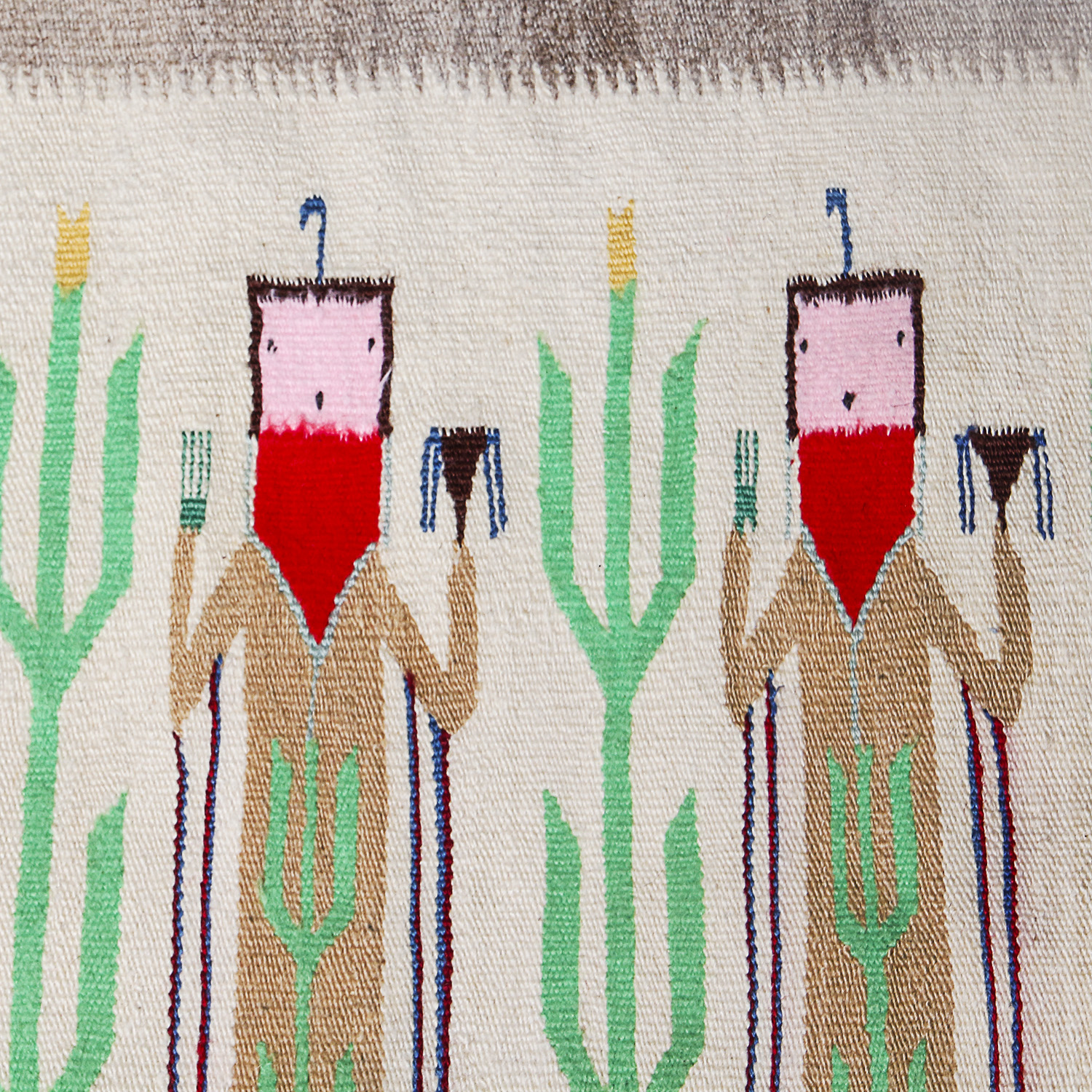 Handwoven Native American Style Wool Accent Rug