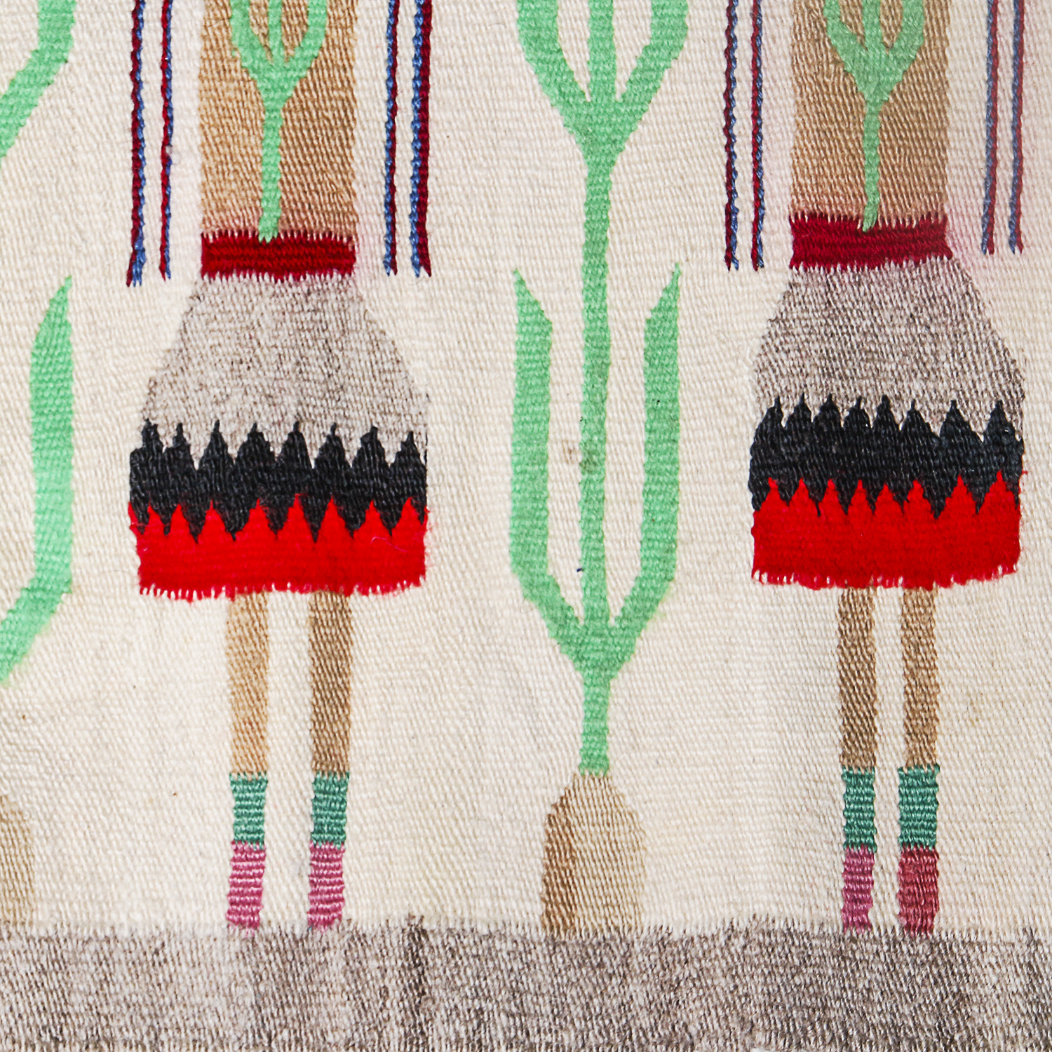 Handwoven Native American Style Wool Accent Rug