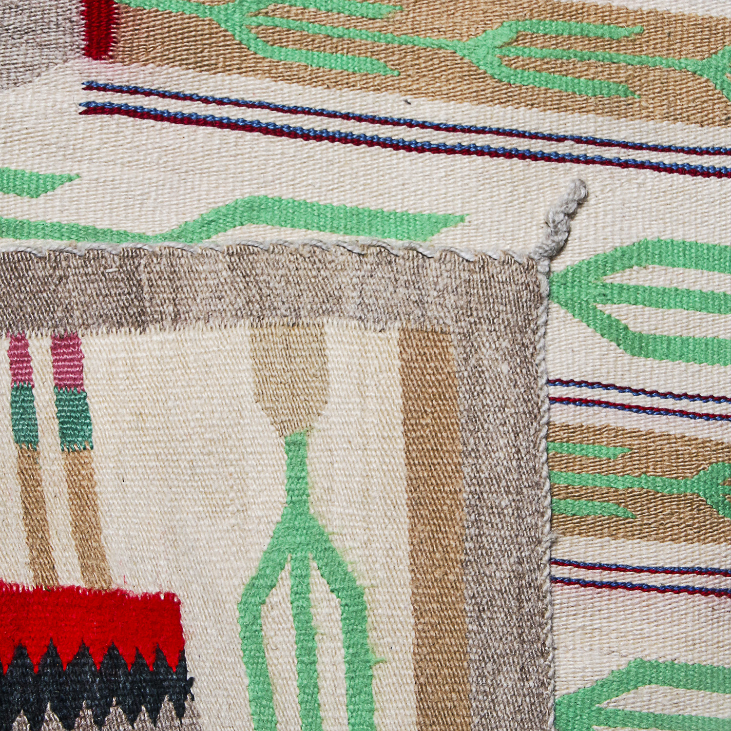 Handwoven Native American Style Wool Accent Rug