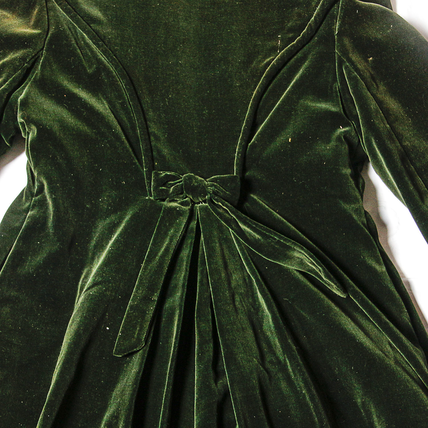 Vintage Children's Velvet Coat with Fur Trim