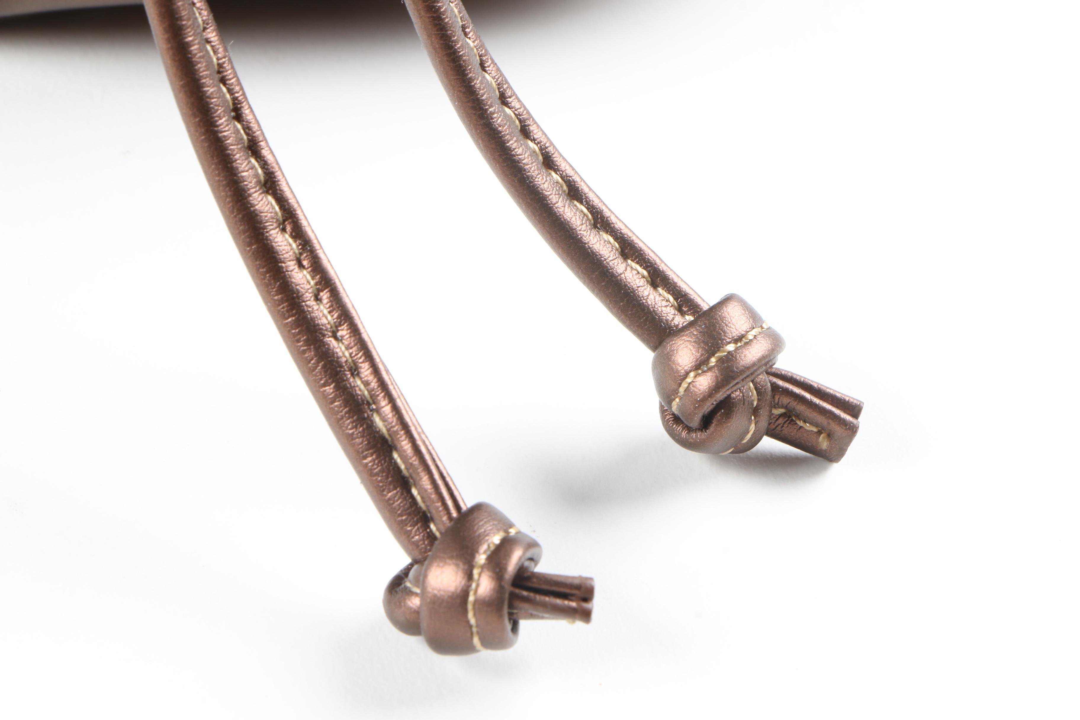 Faux Leather Bronze Handbag