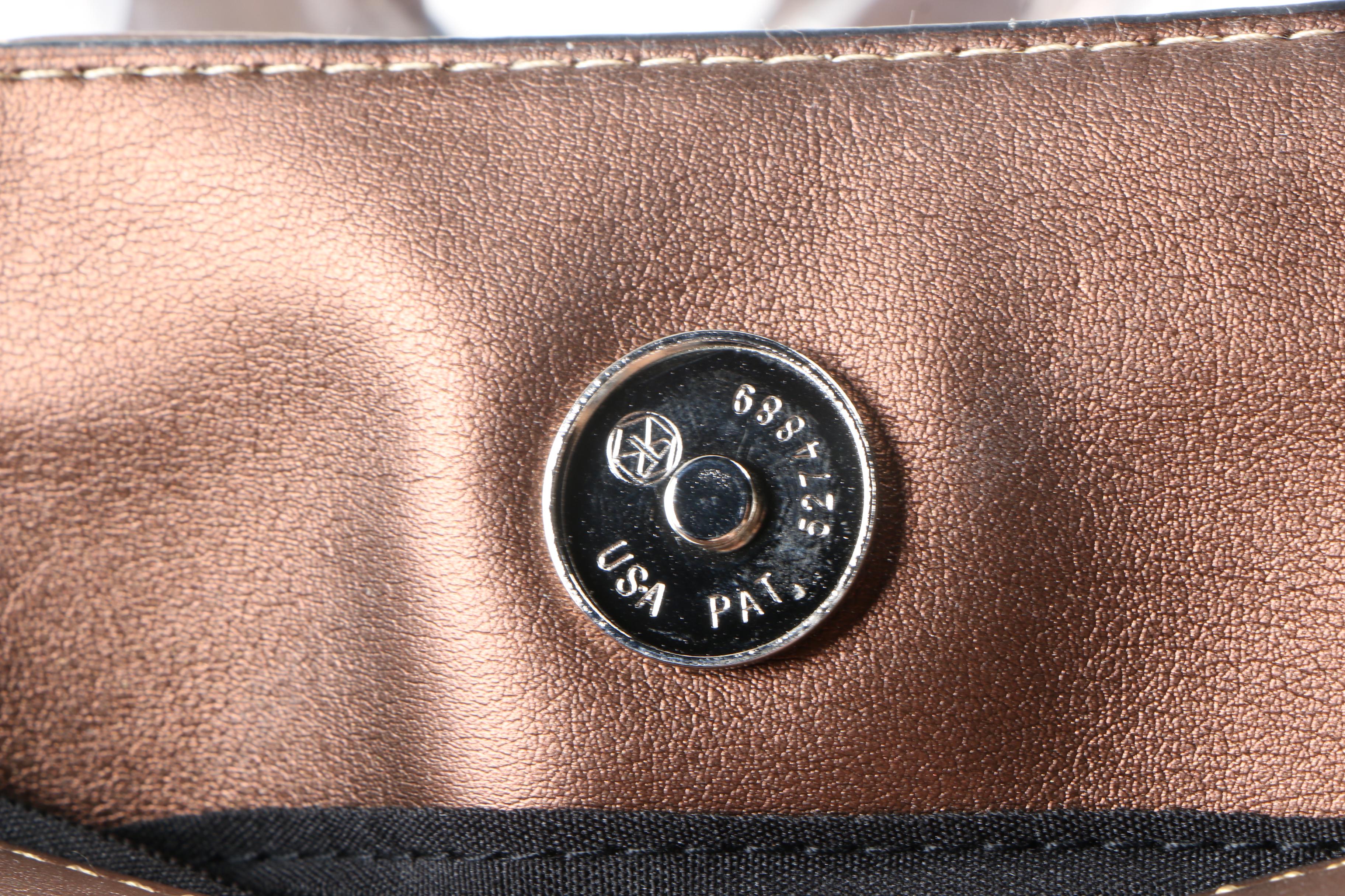 Faux Leather Bronze Handbag