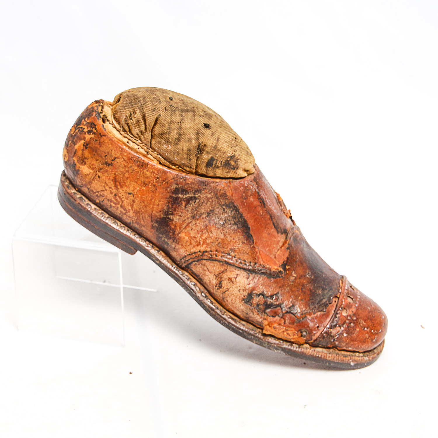 Pair of Antique Leather Shoe Pincushions