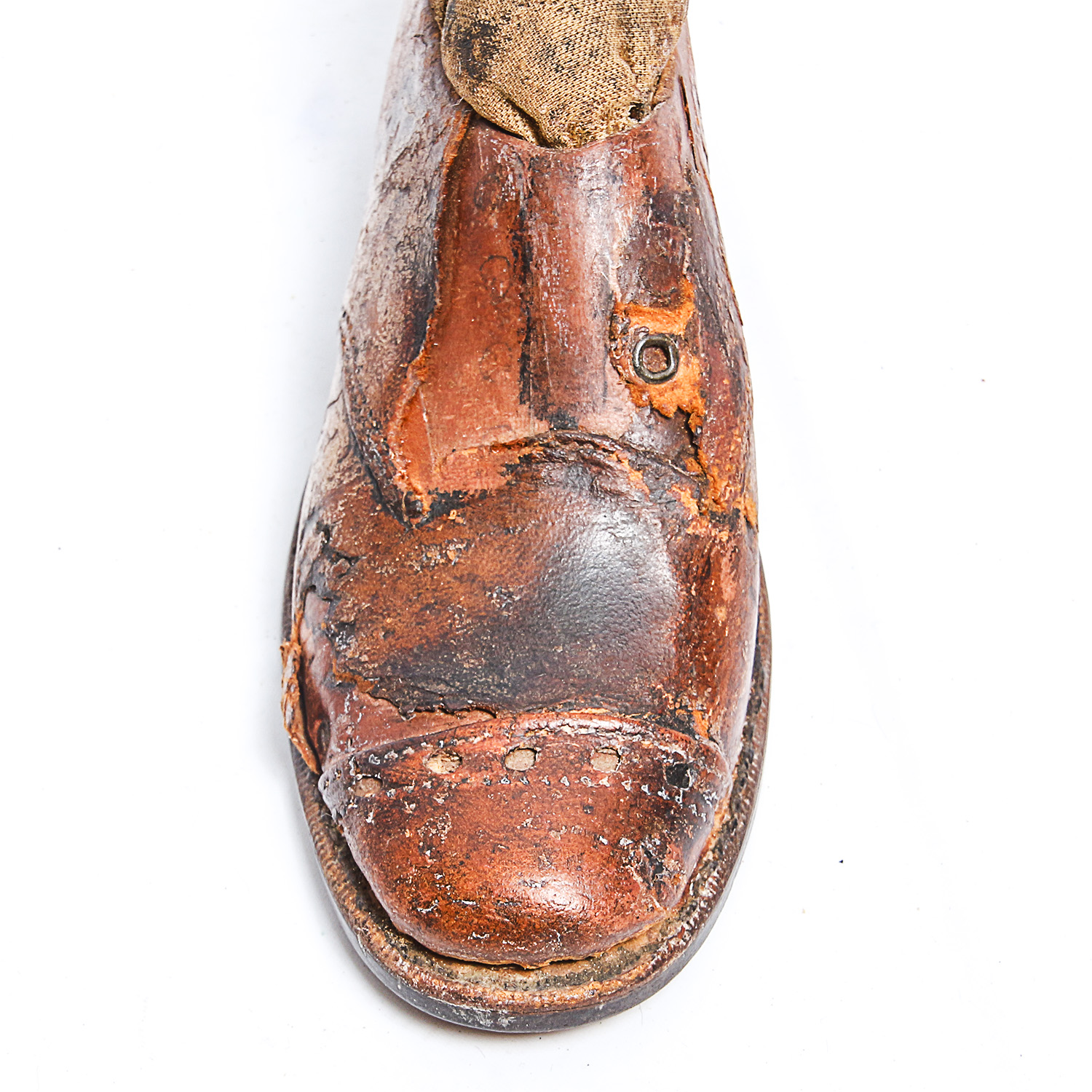 Pair of Antique Leather Shoe Pincushions