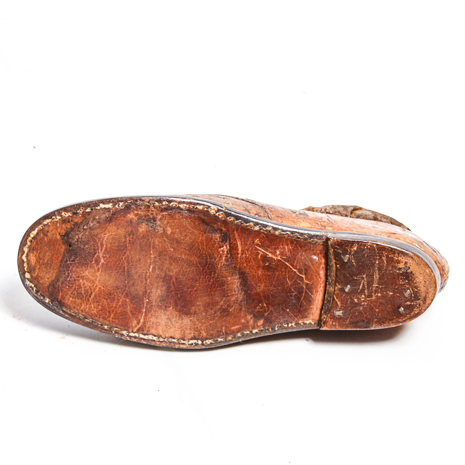 Pair of Antique Leather Shoe Pincushions