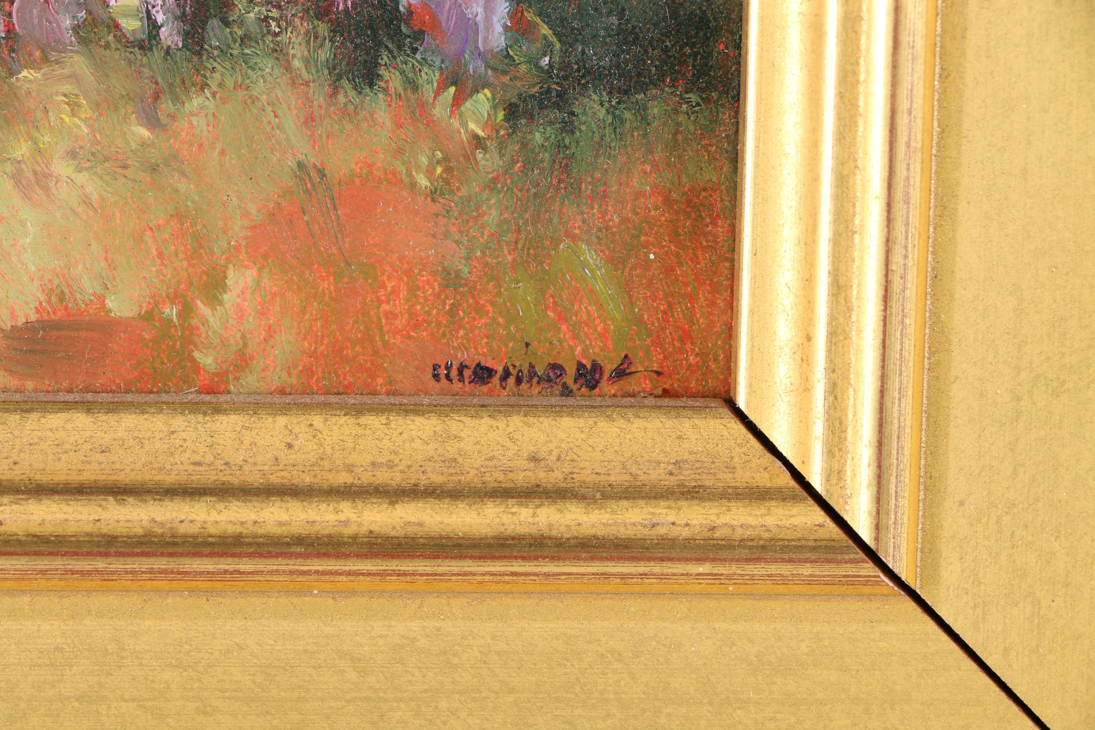 Monique Sakellarios Oil Painting on Board "Us Two"