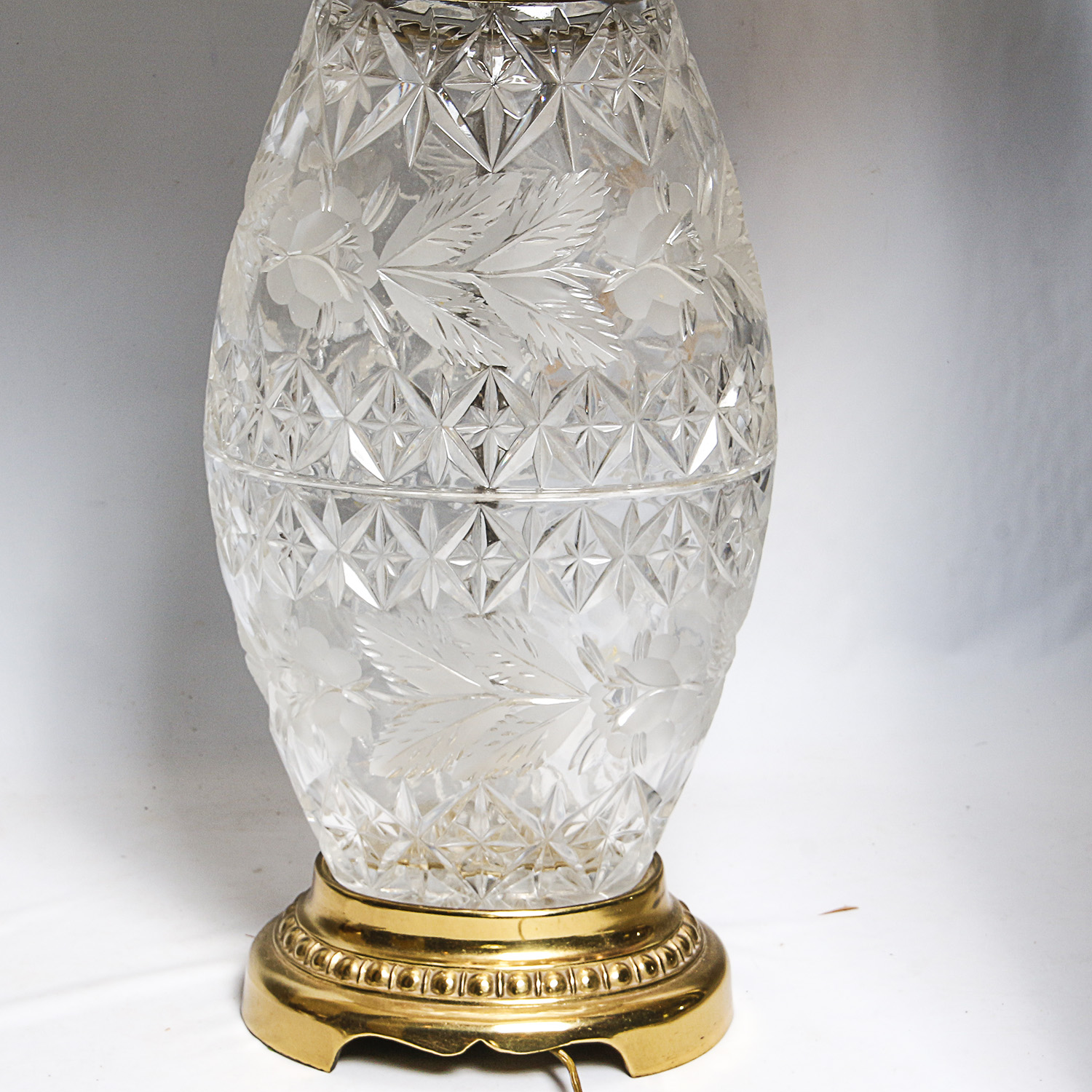 Pair of Cut Glass Table Lamps