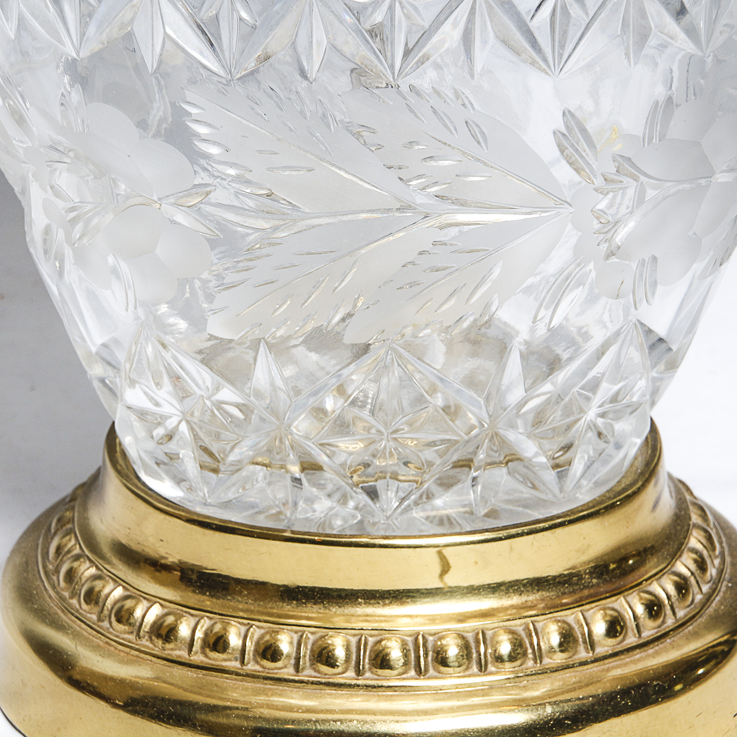 Pair of Cut Glass Table Lamps