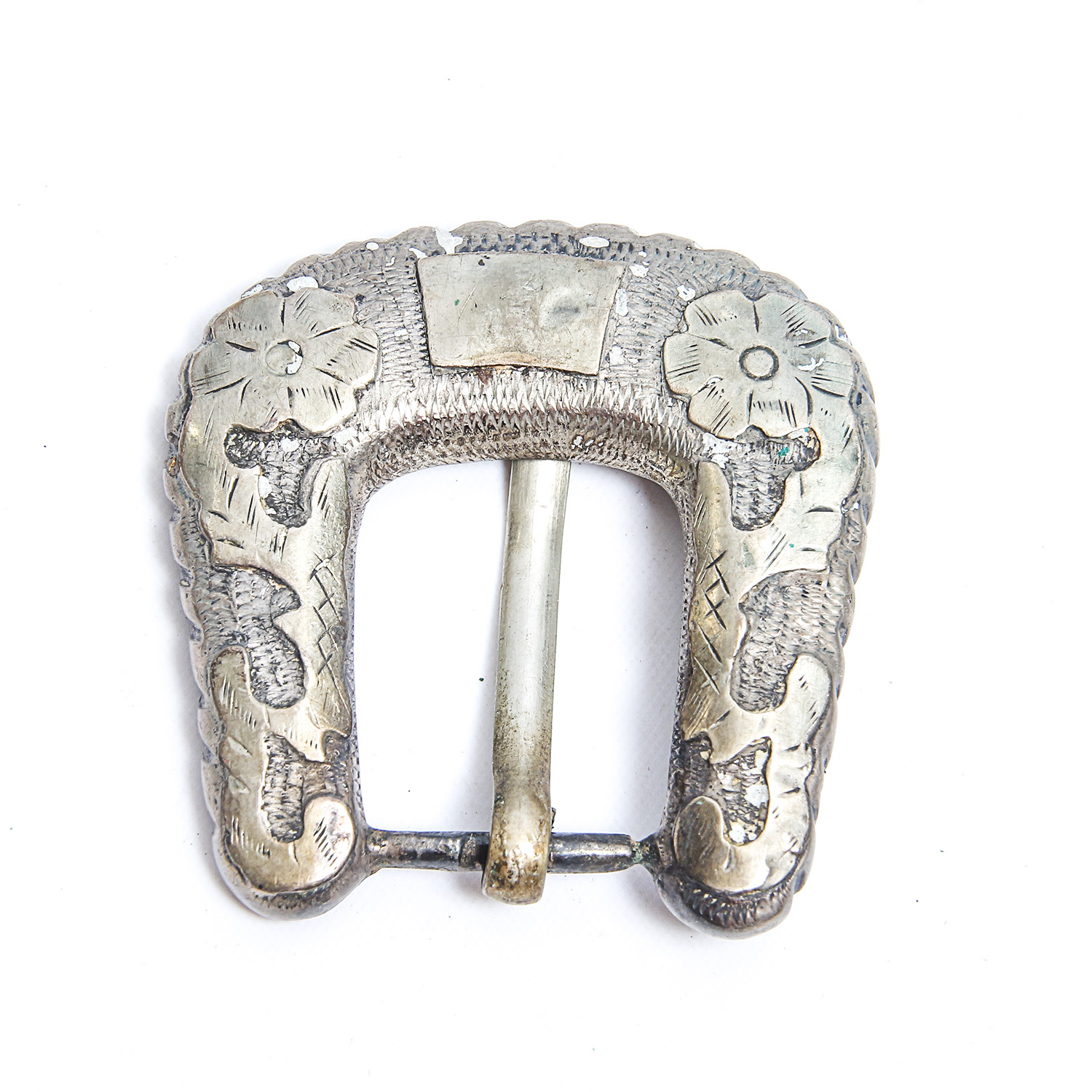 Sterling Western Belt Buckle Fragments