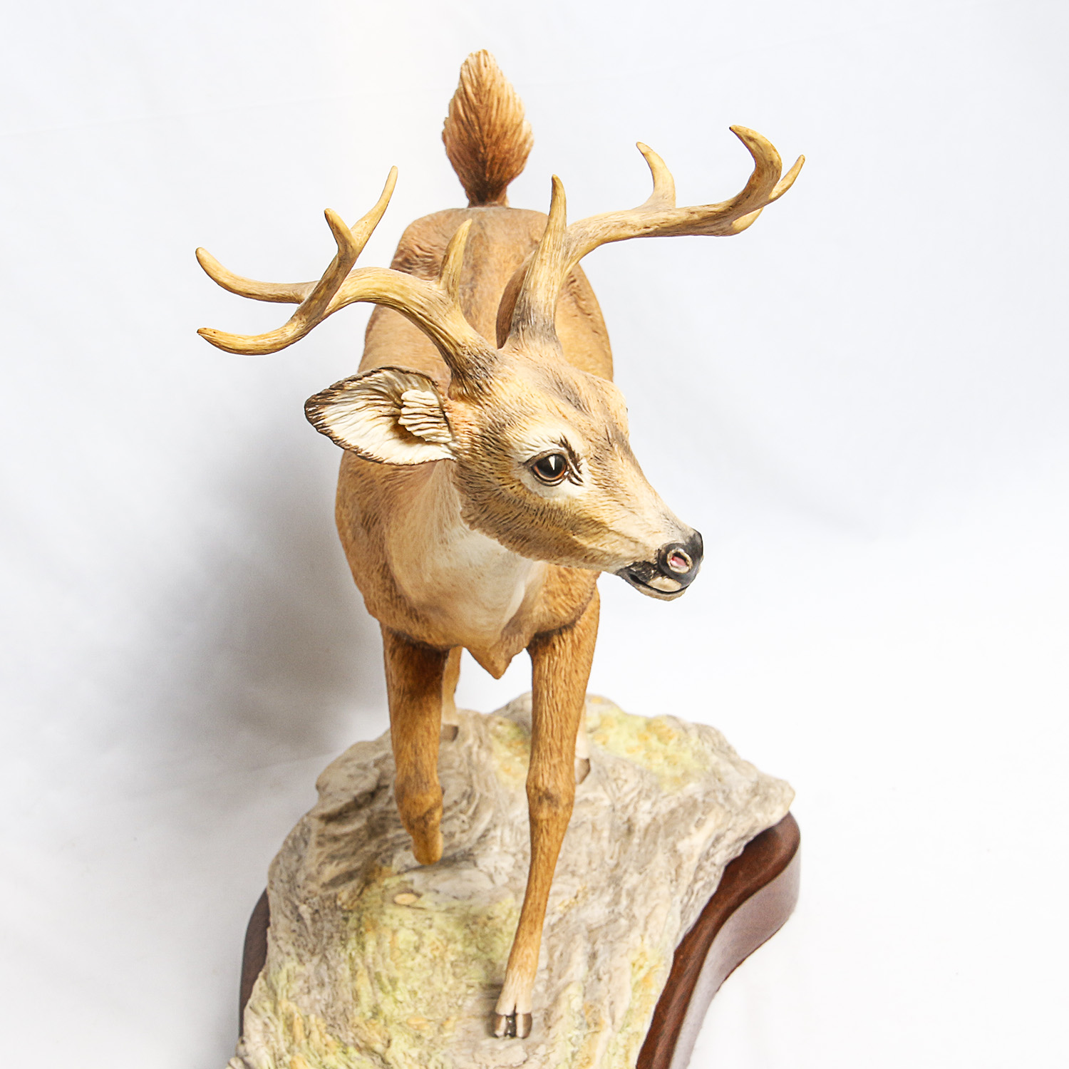 Large Boehm "White Tailed Buck" Porcelain Statue