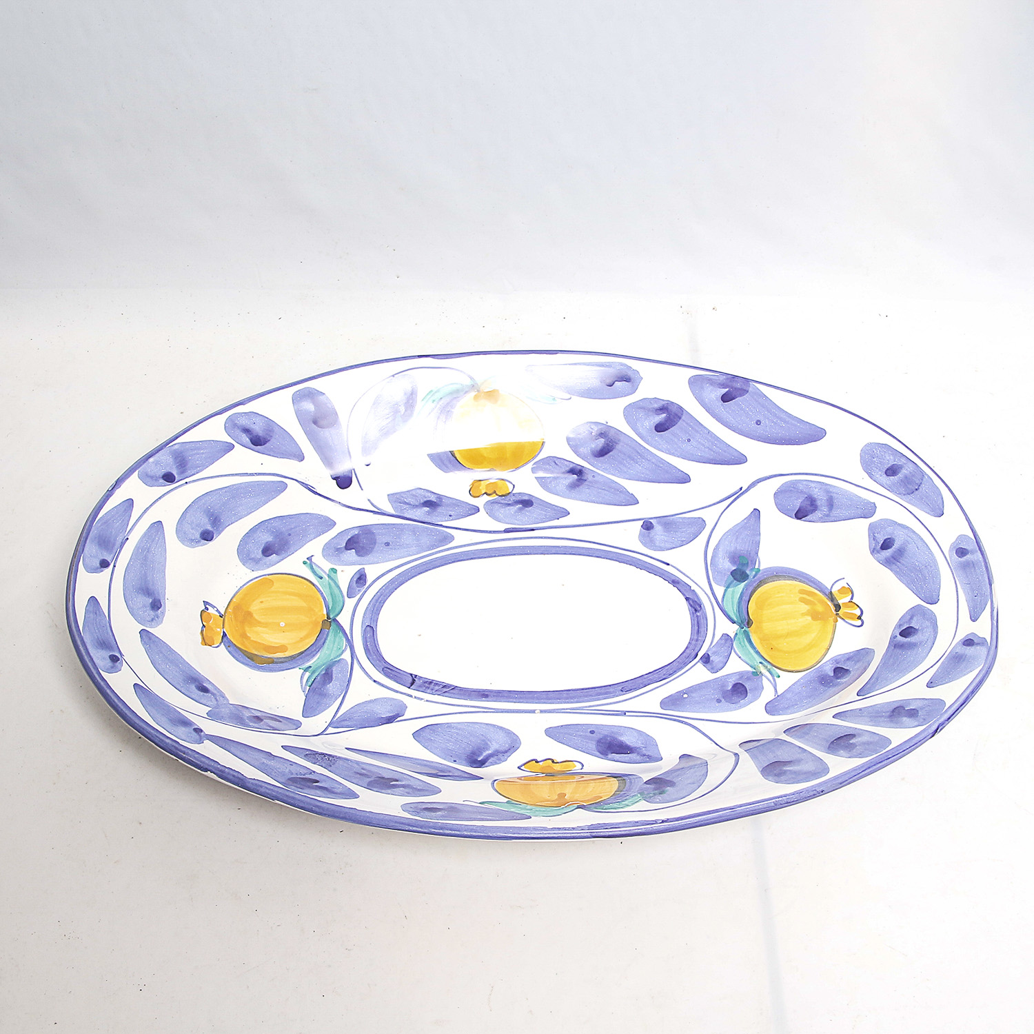 Pair of Hand-Painted Italian Ceramic Platters