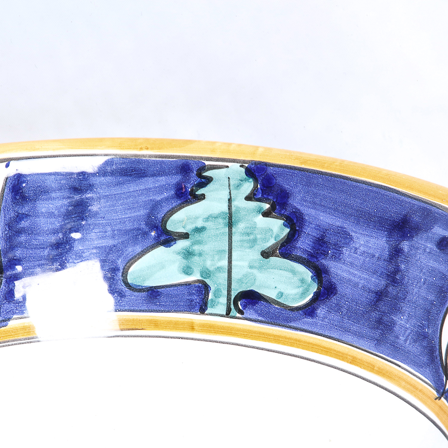 Pair of Hand-Painted Italian Ceramic Platters