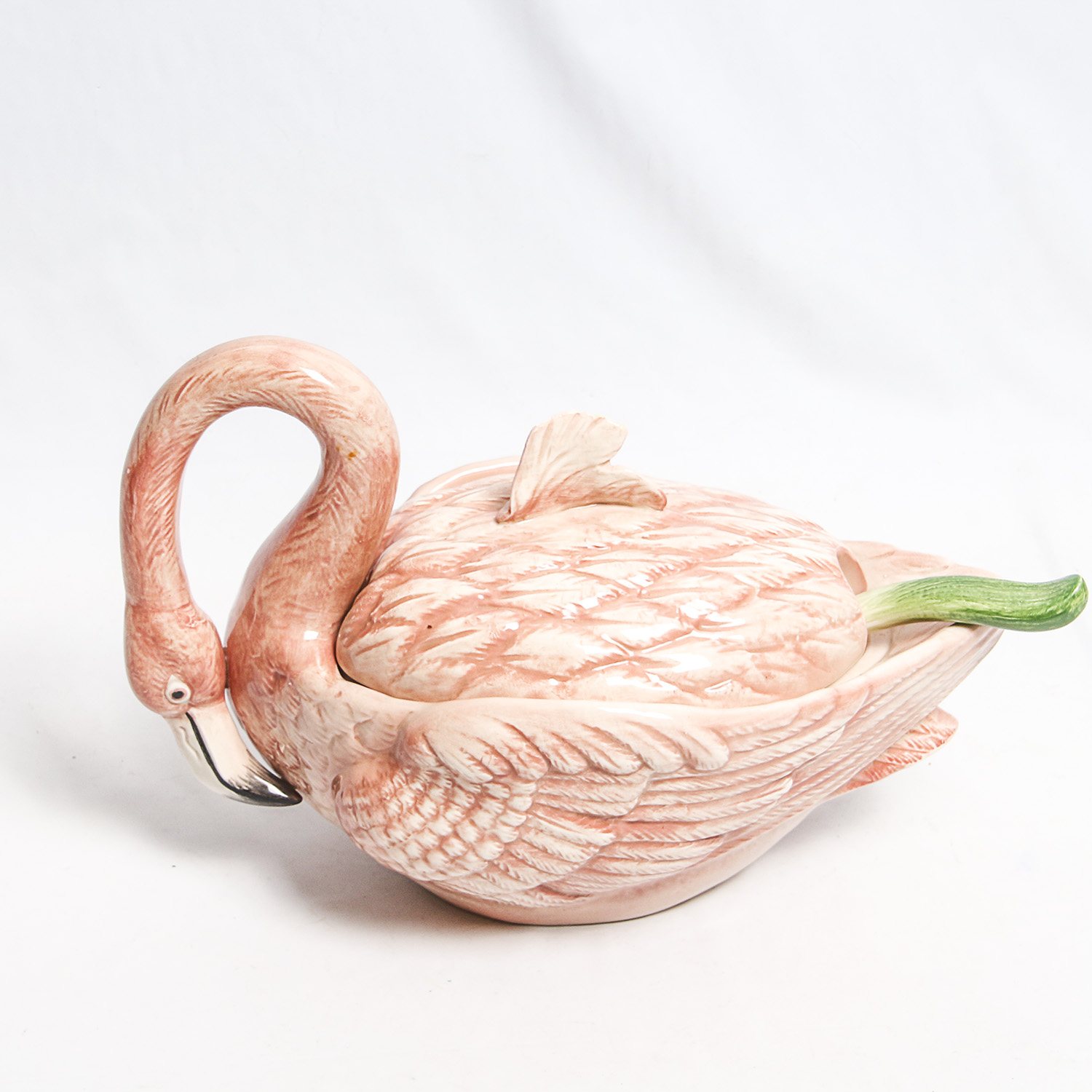 Pair of Fitz and Floyd Pink Flamingo Serving Vessels