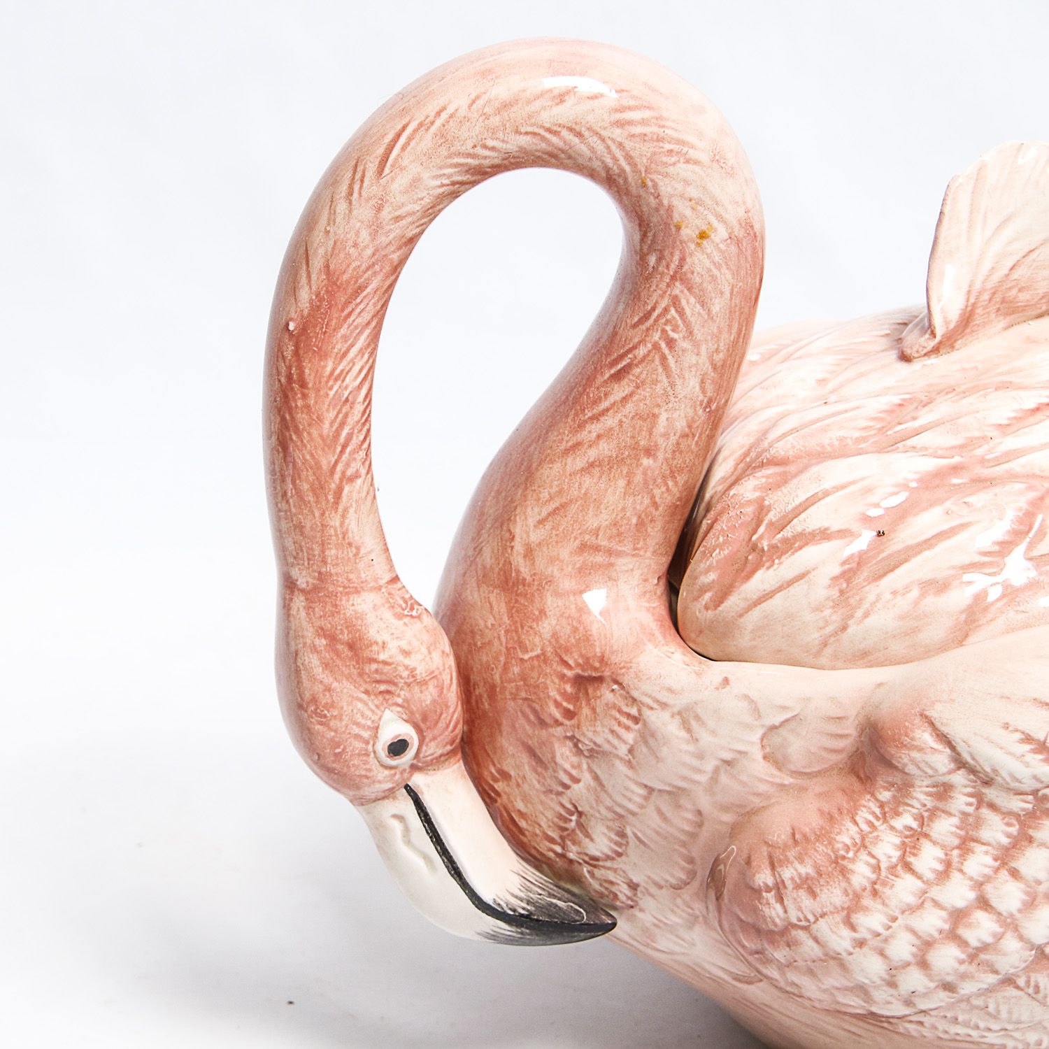 Pair of Fitz and Floyd Pink Flamingo Serving Vessels