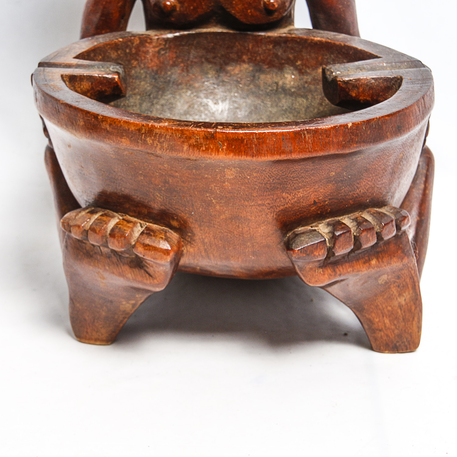 Figurative Carved Wooden Bowl