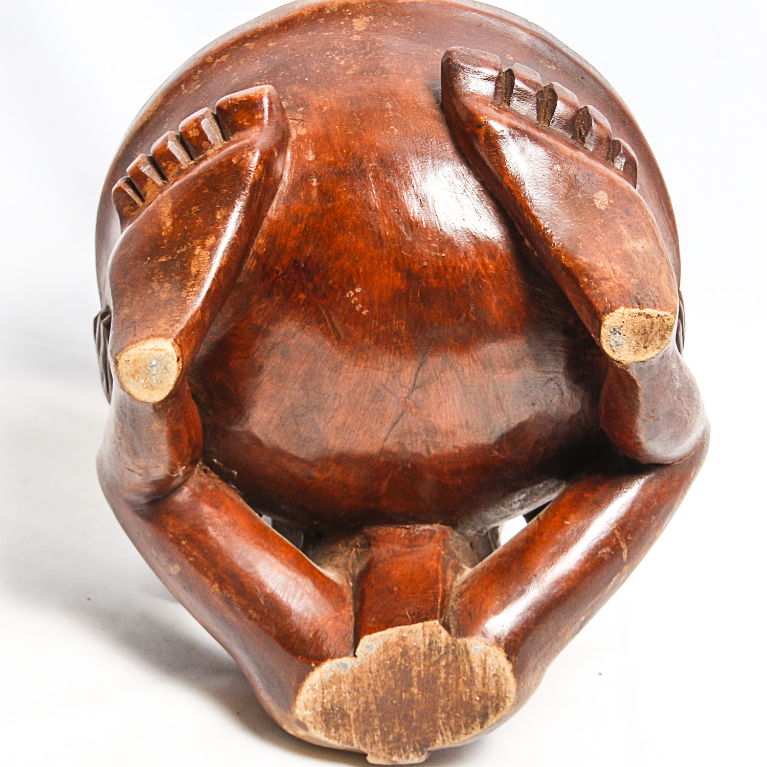 Figurative Carved Wooden Bowl