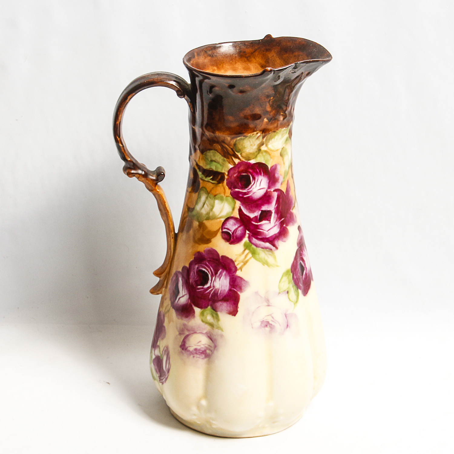 Grouping of Porcelain Pitchers with Ludwigsburg Dish