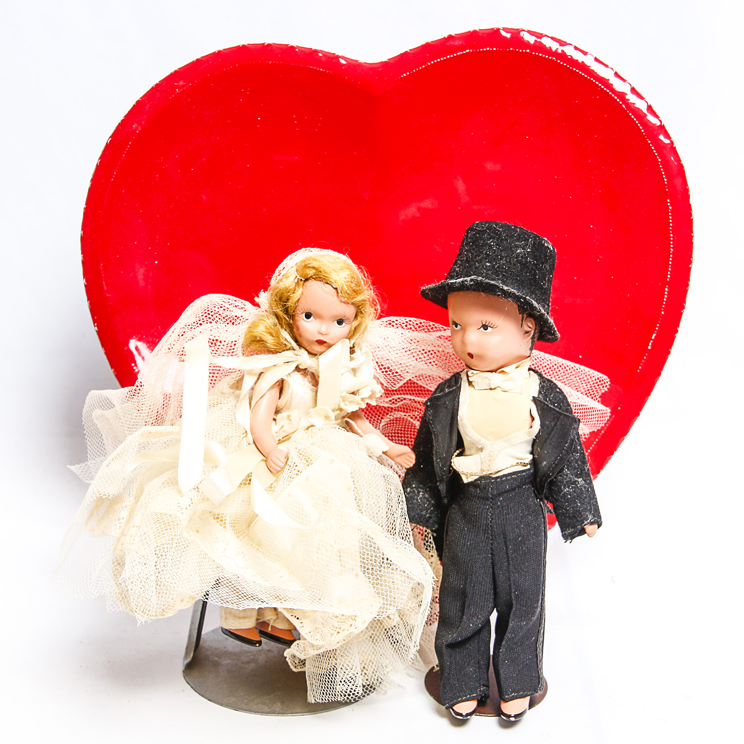 Vintage Storybook Bride and Groom With Lefton Figurine and More