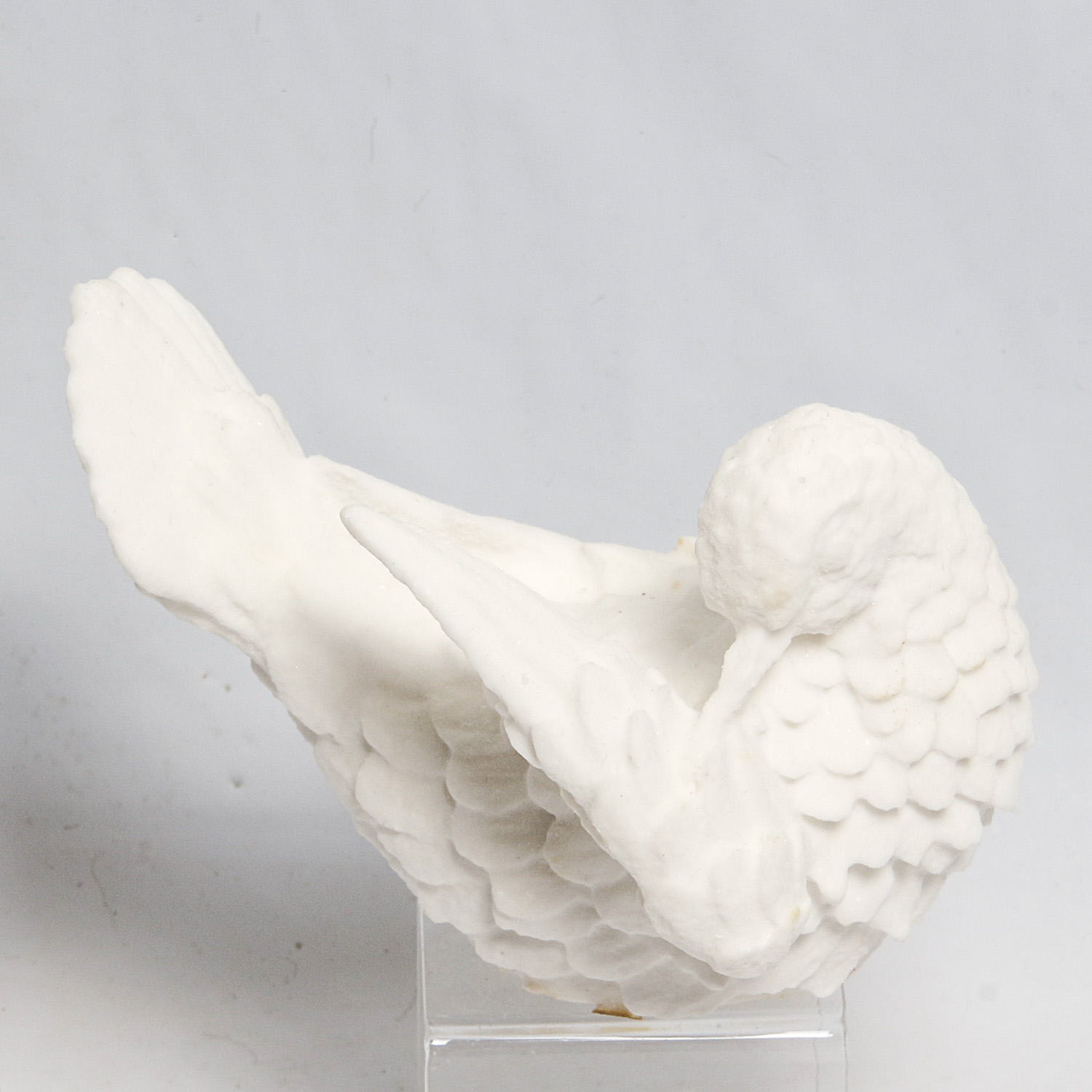 Pair of Vintage Pressed Marble Doves