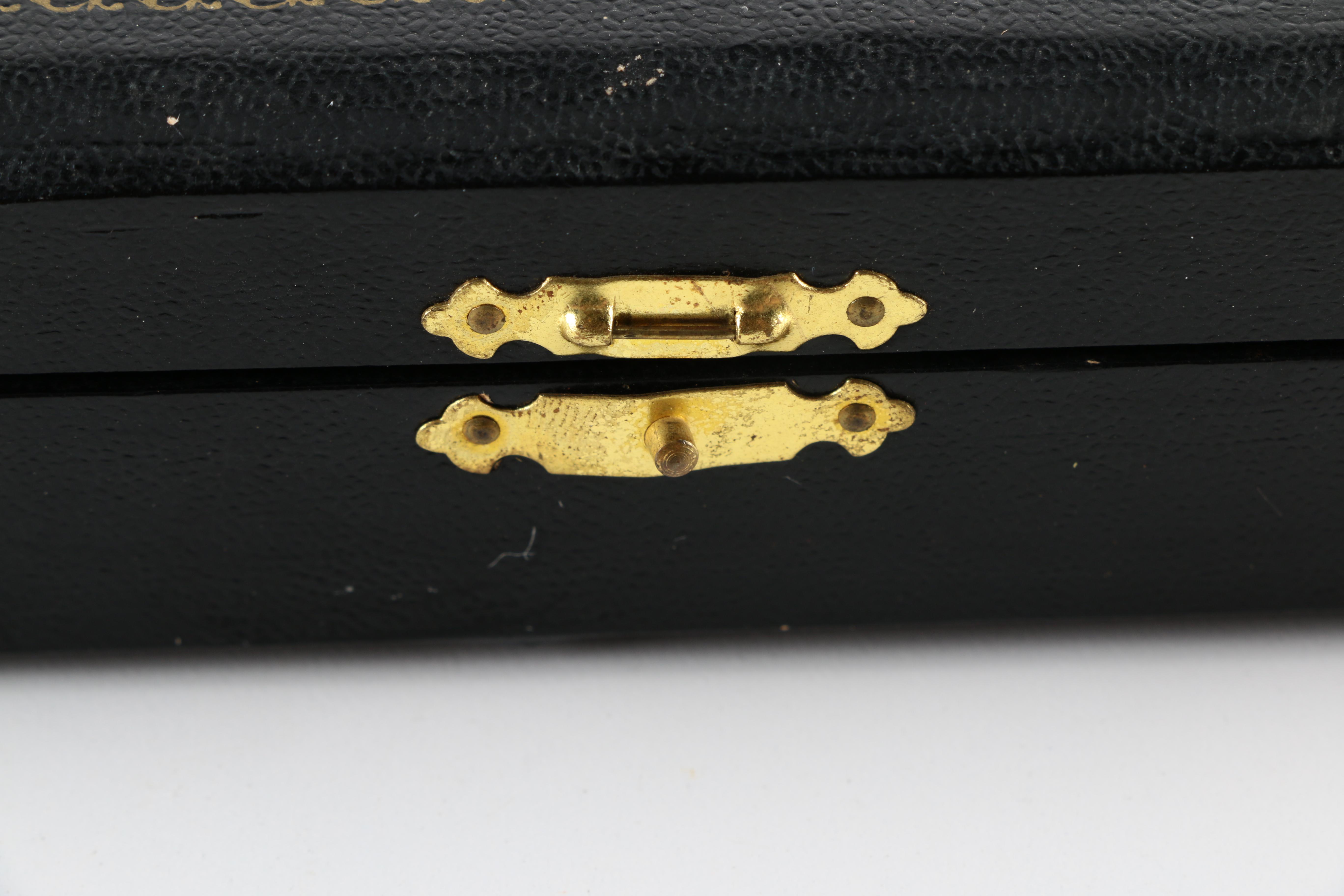 Mid-Century Thai Bronzeware Serving Utensils in a Presentation Case