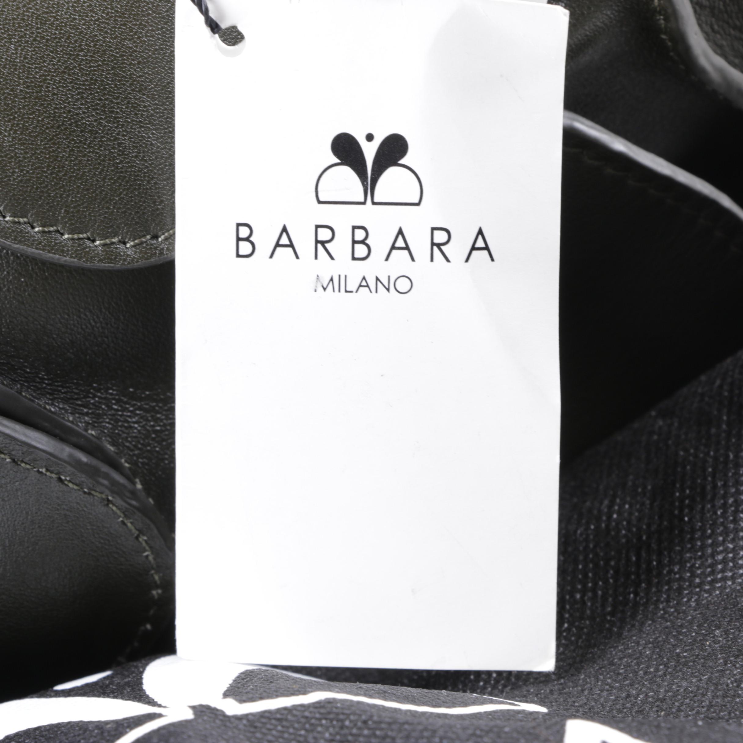 Barbara Milano Dark Olive Leather Bag