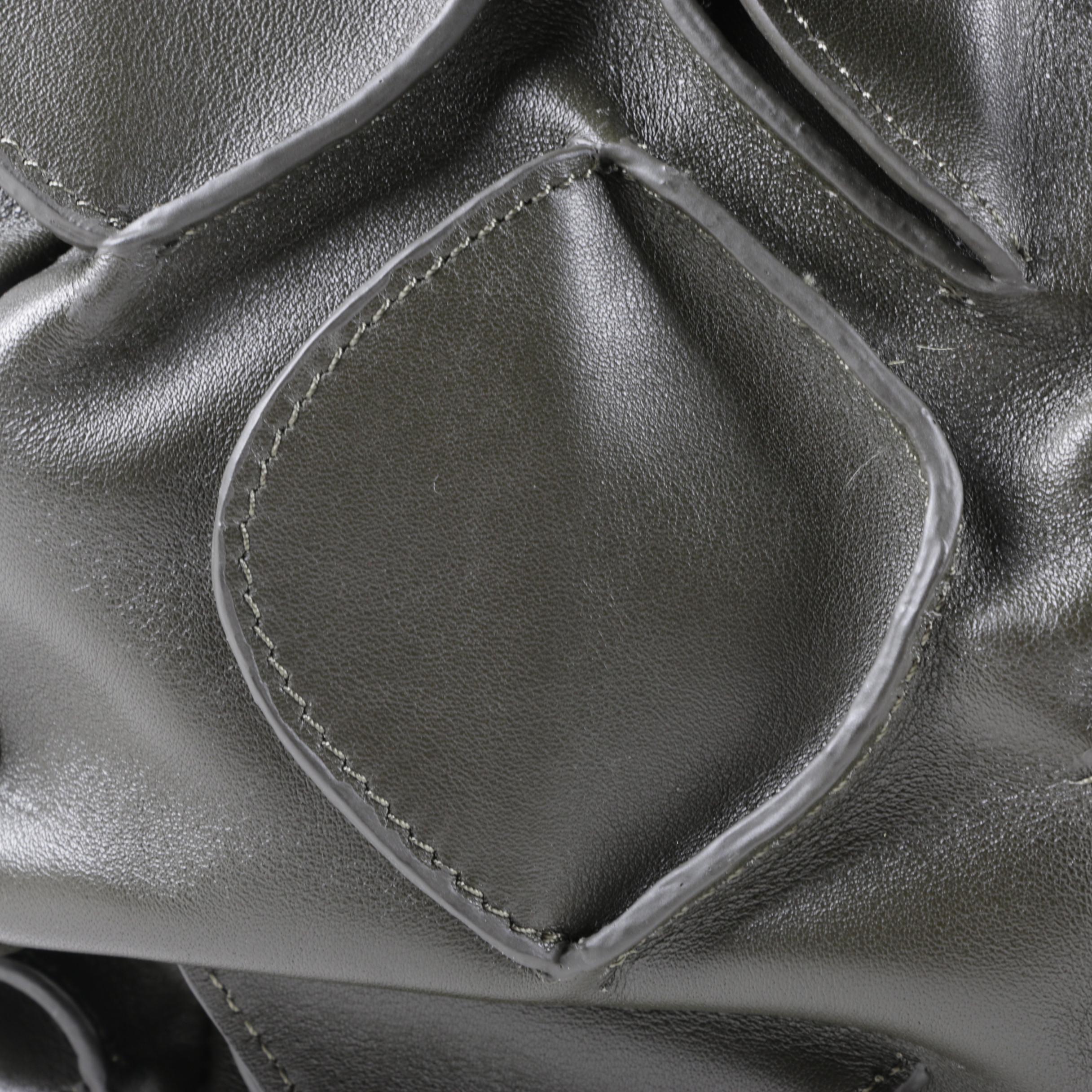 Barbara Milano Dark Olive Leather Bag