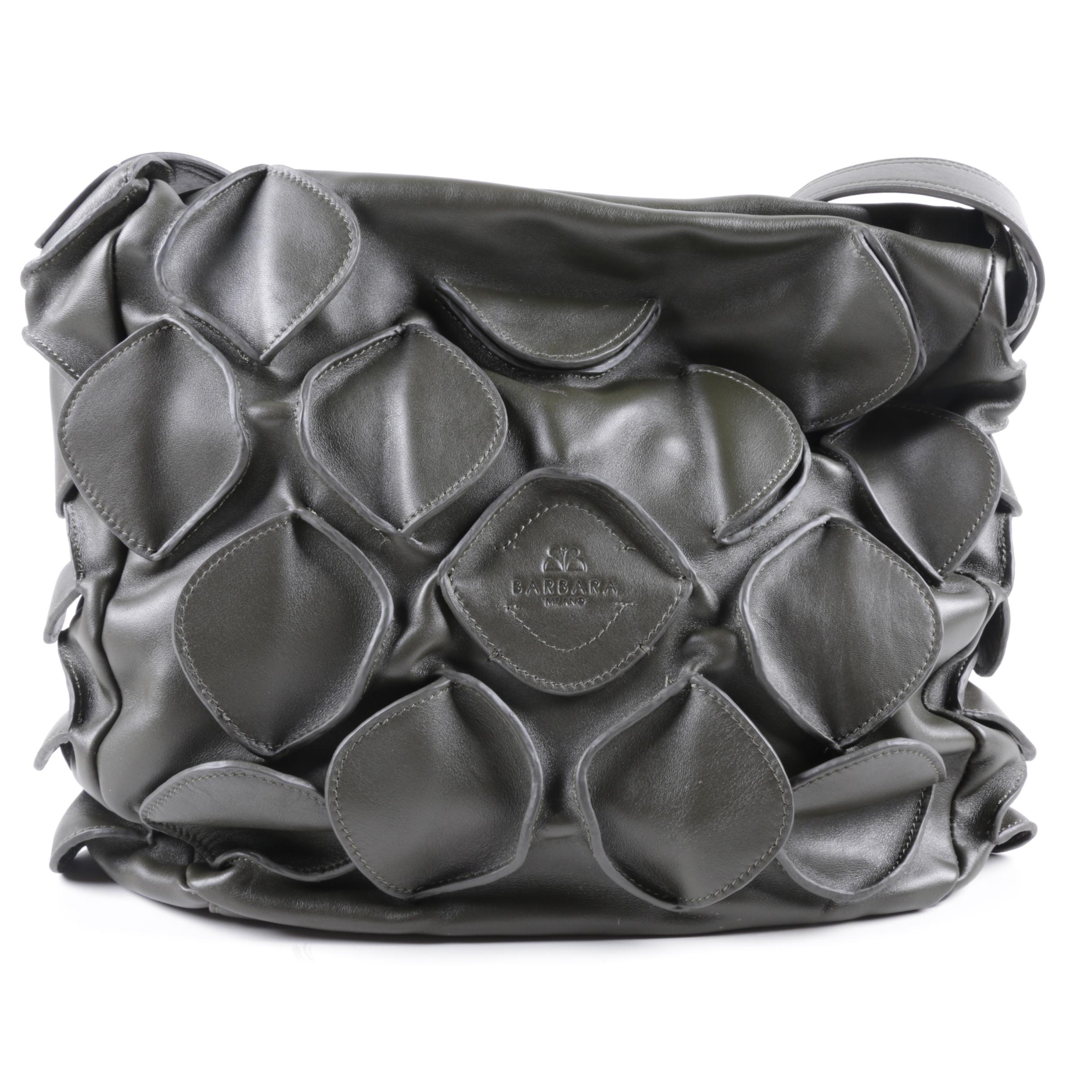 Barbara Milano Dark Olive Leather Bag