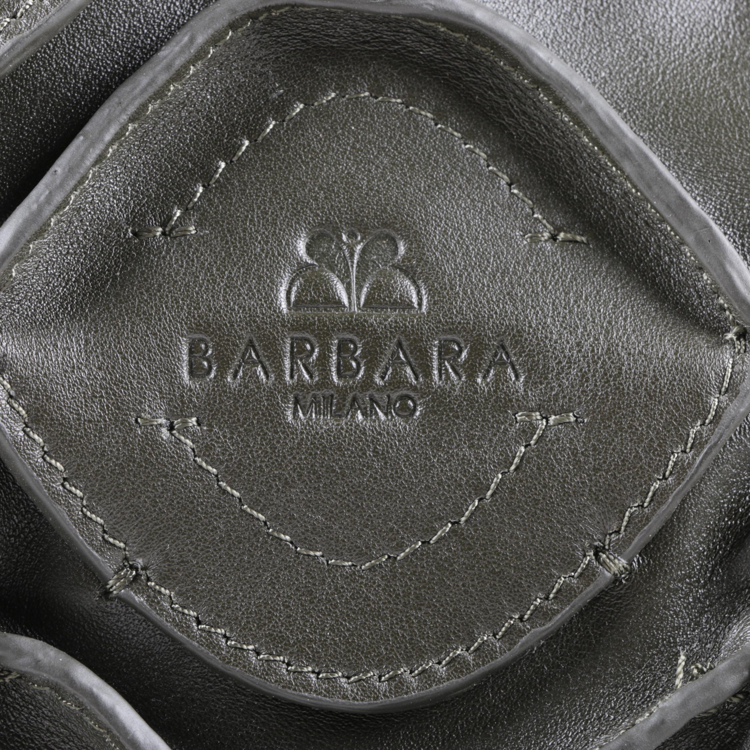 Barbara Milano Dark Olive Leather Bag