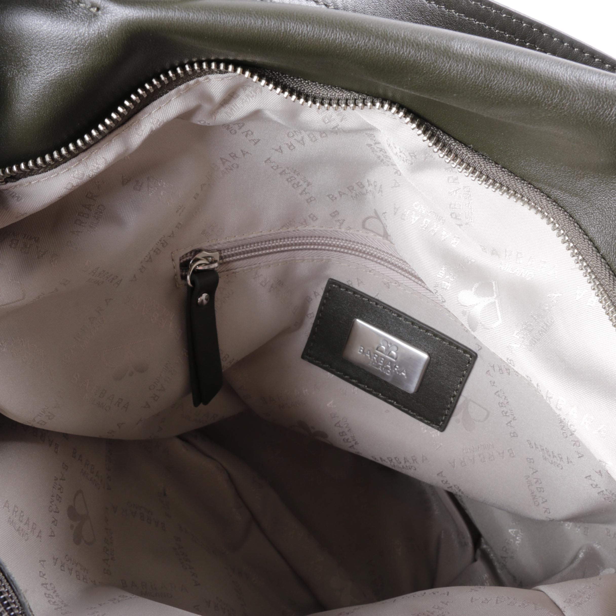 Barbara Milano Dark Olive Leather Bag