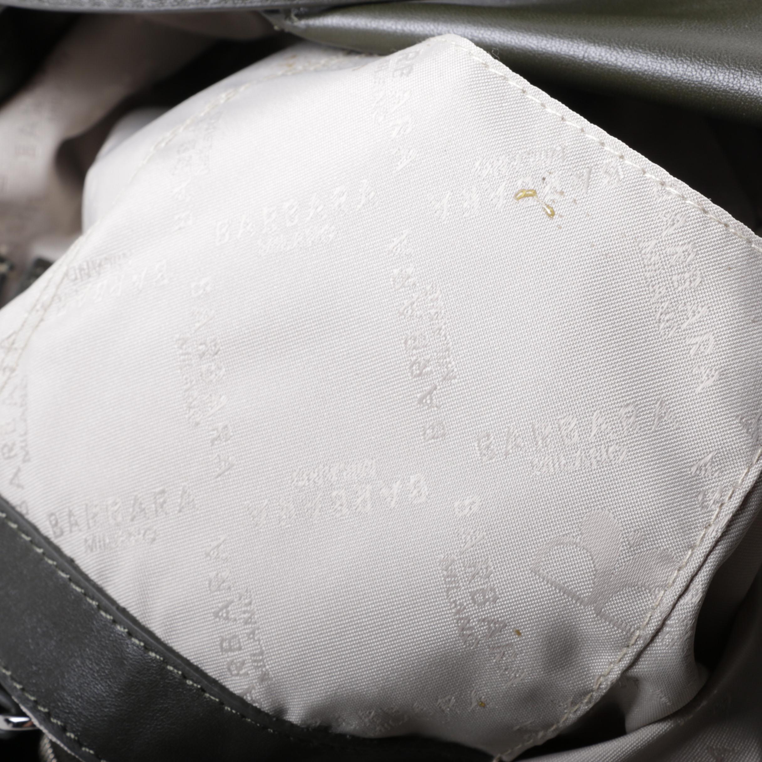 Barbara Milano Dark Olive Leather Bag