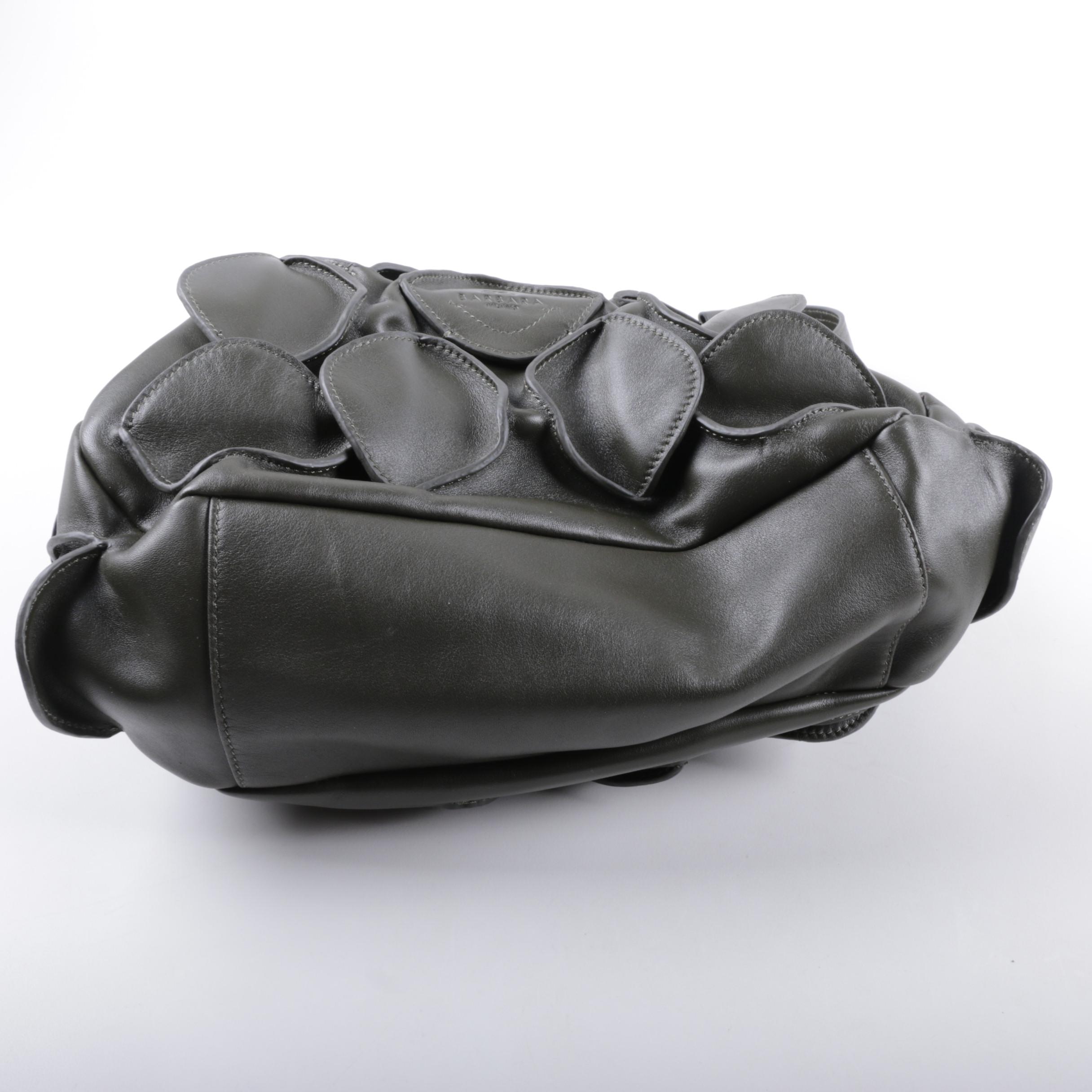 Barbara Milano Dark Olive Leather Bag