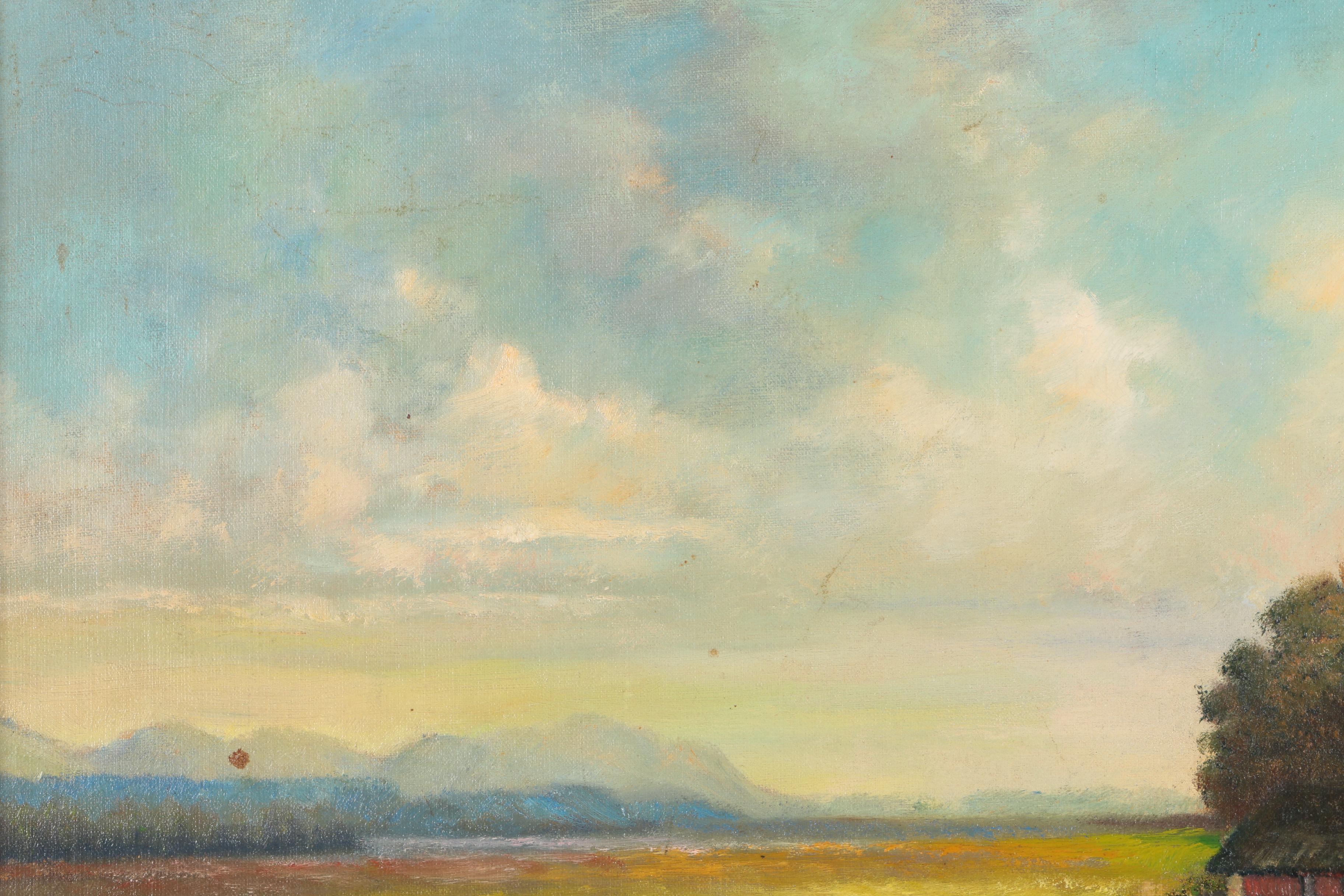 Schreiner Oil on Board of an Old Mill