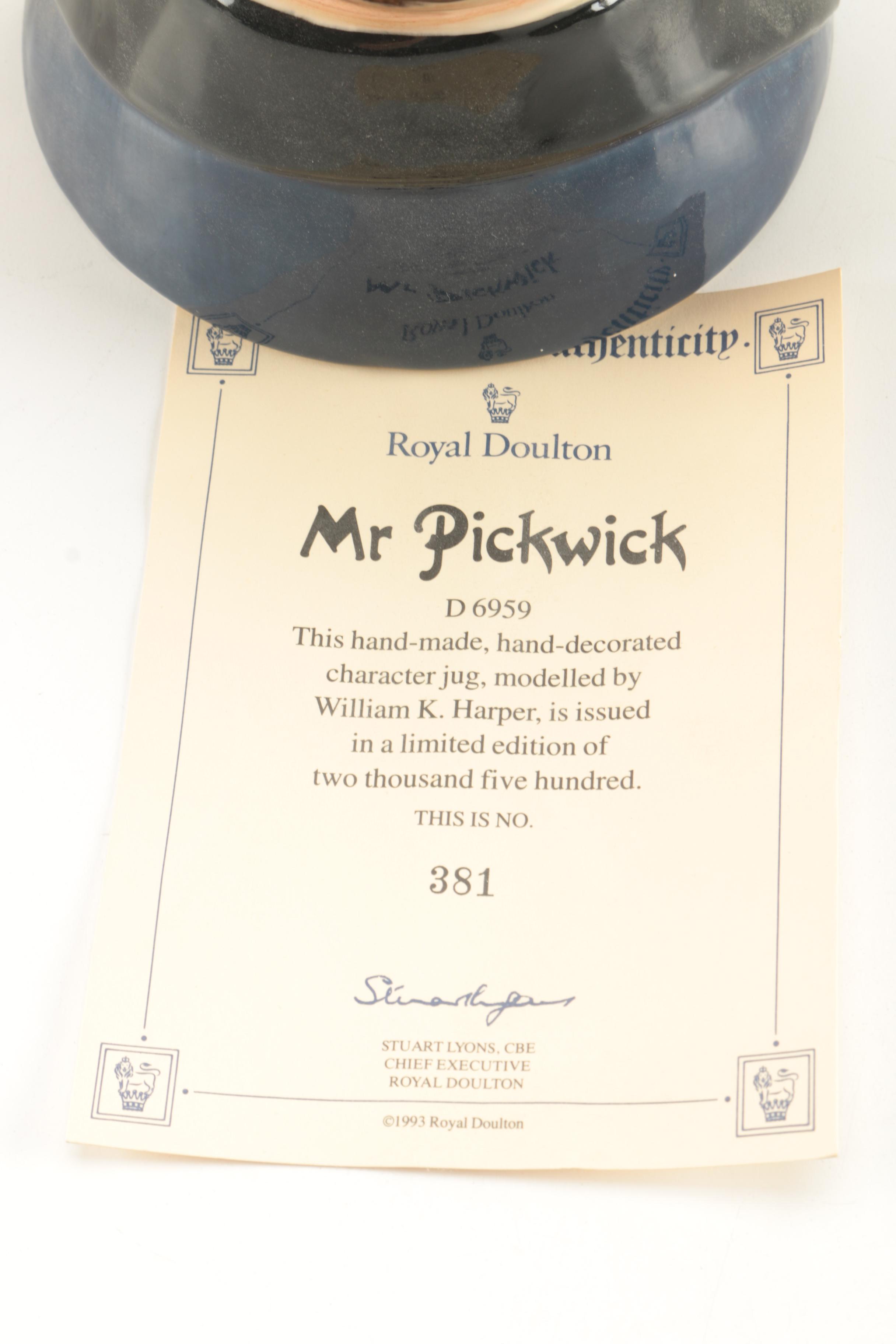 Royal Doulton Toby Jugs of Pickwick Papers Characters