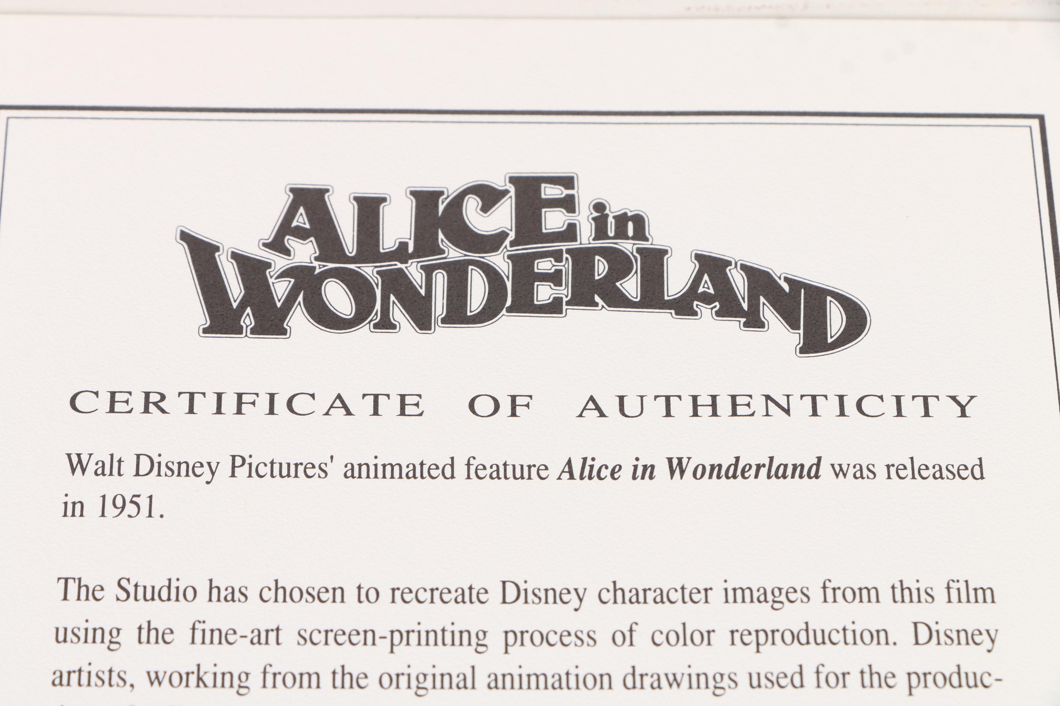 The Walt Disney Company Limited Edition Sericel "Alice in Wonderland"