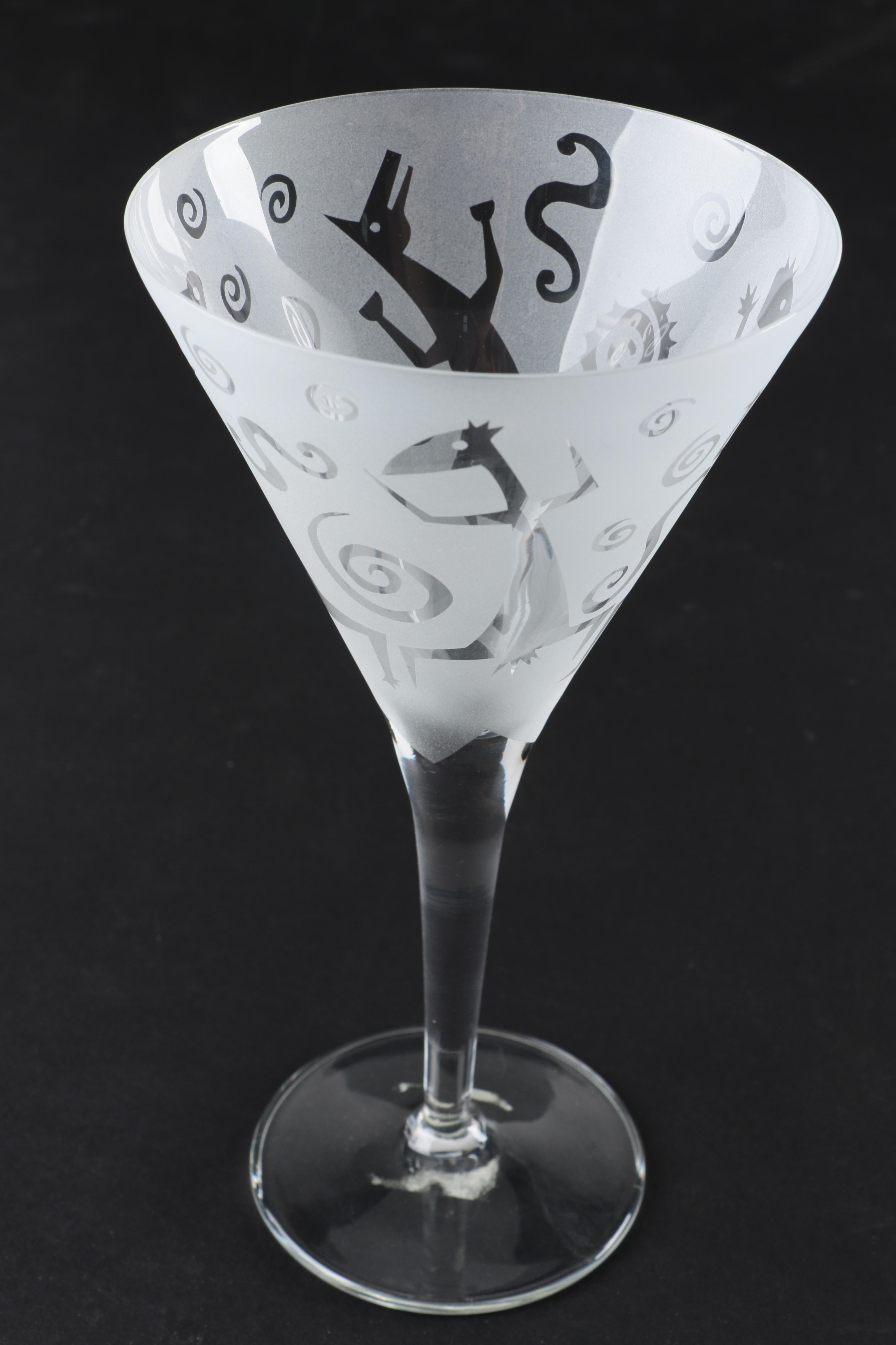 Frosted Martini Glass