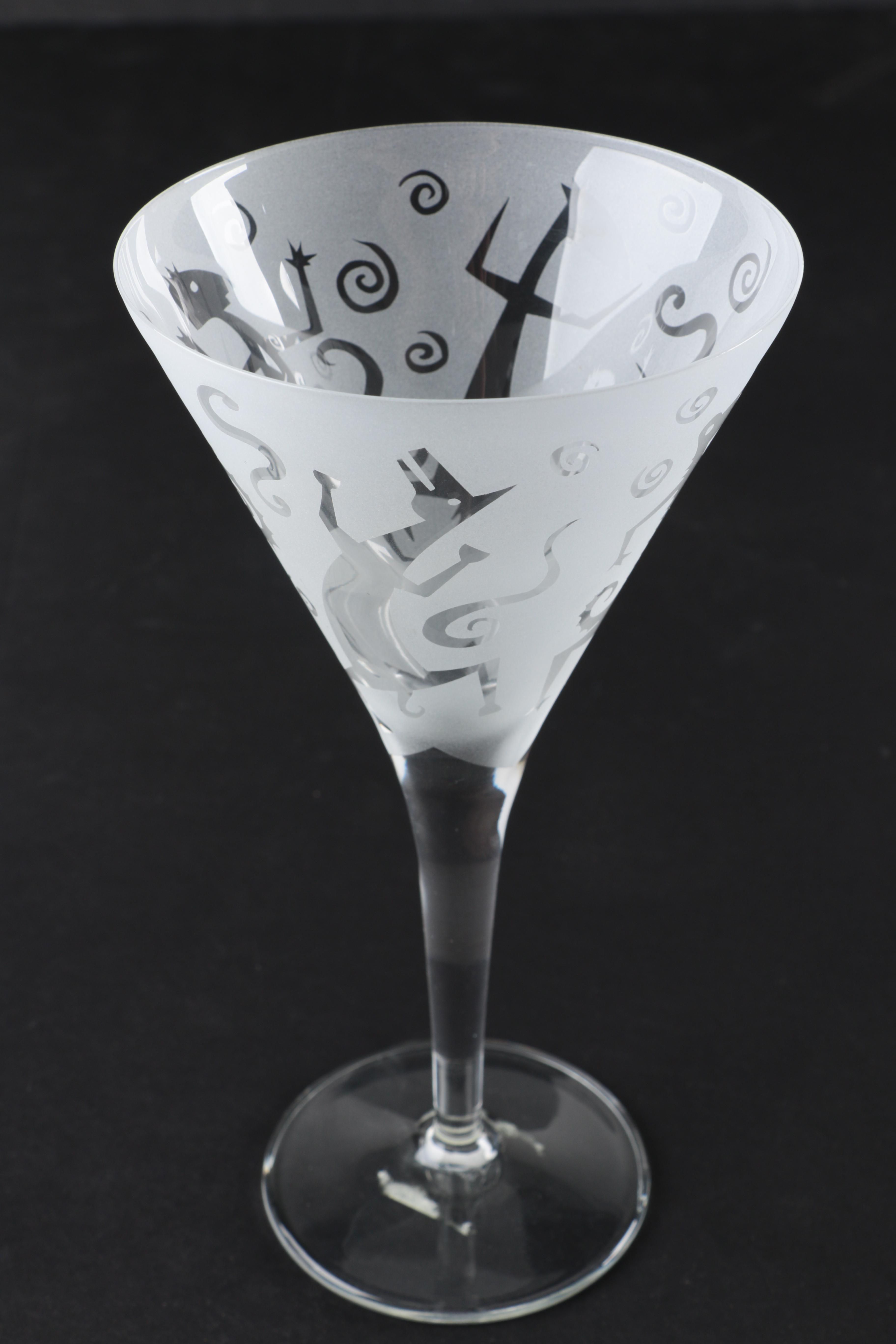 Frosted Martini Glass