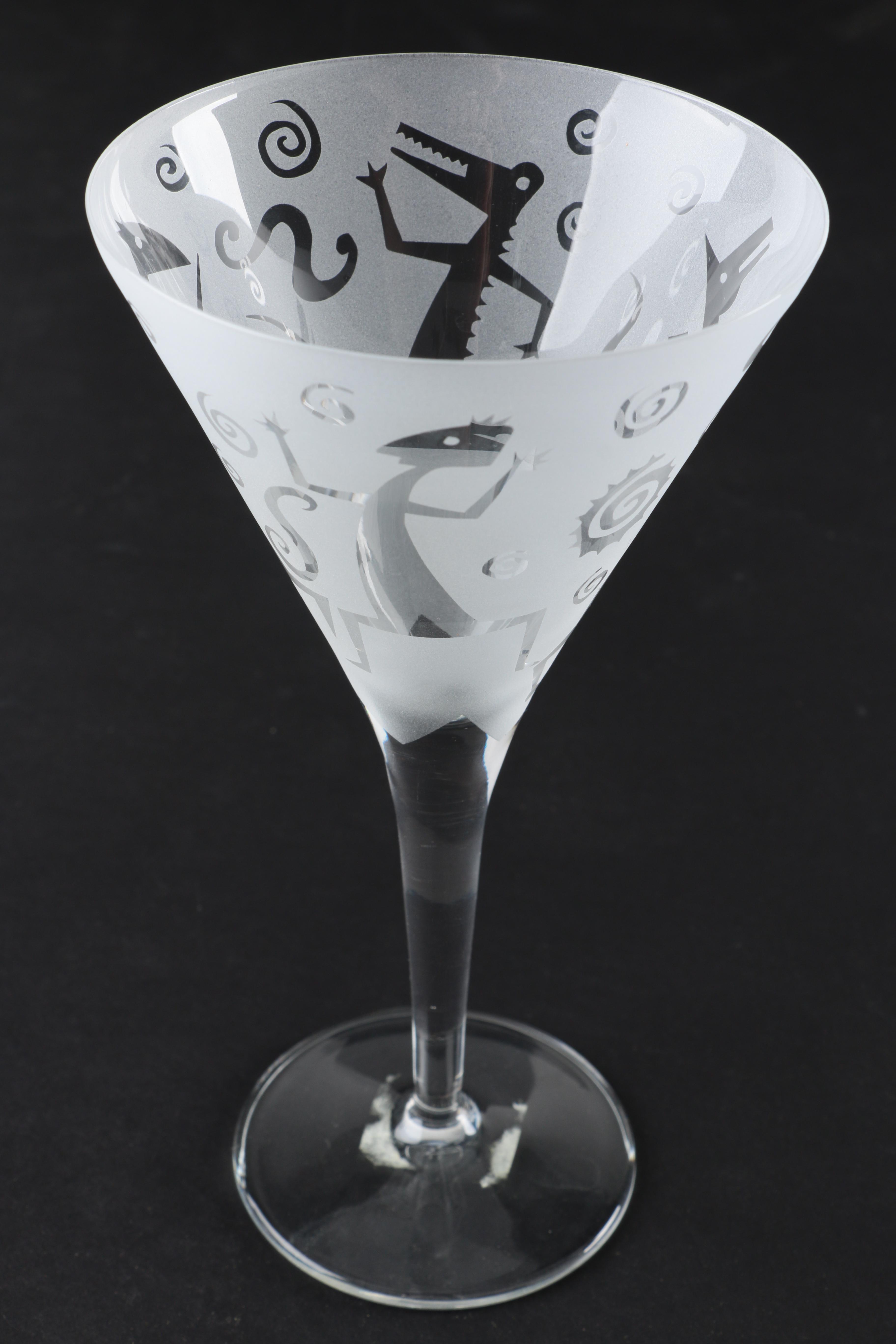 Frosted Martini Glass