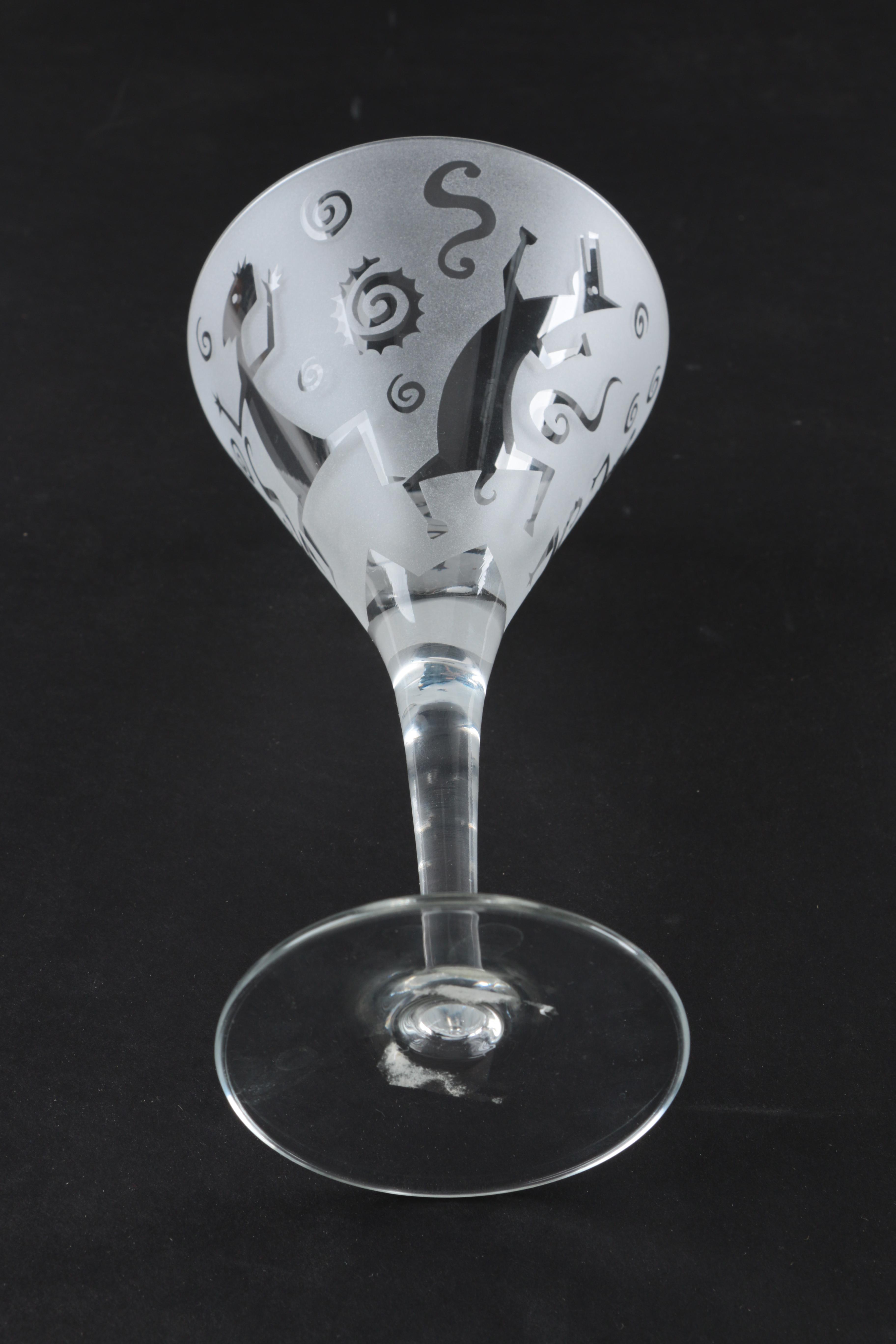 Frosted Martini Glass