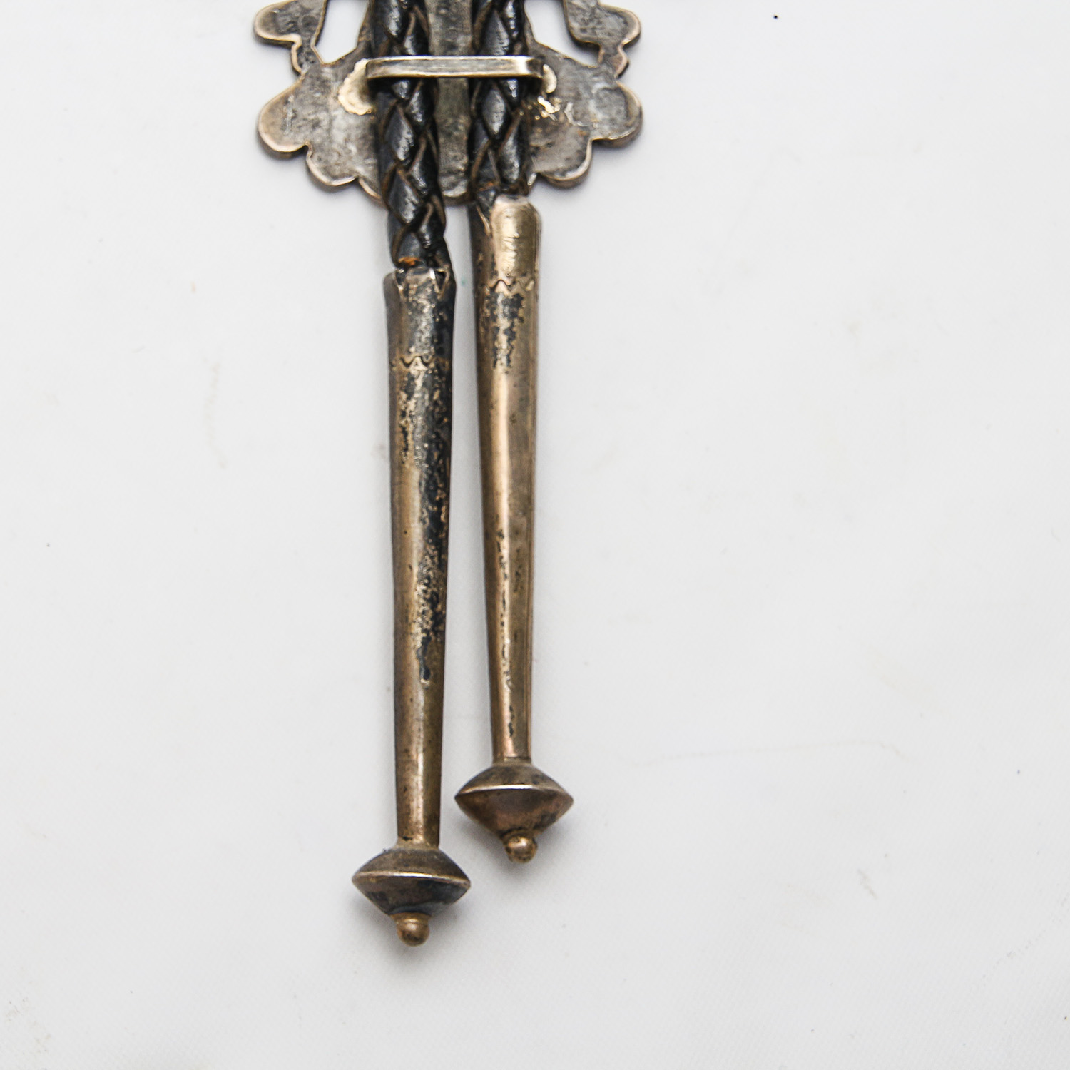 Knife Wing Diety Sterling Silver Mosaic Gemstone Inlay Bolo Ties