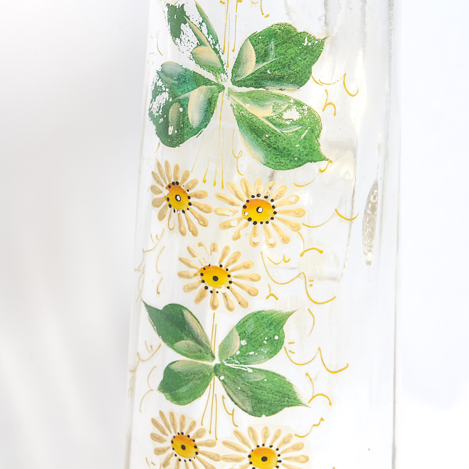 Pair of Handpainted Vintage German Glass Steins